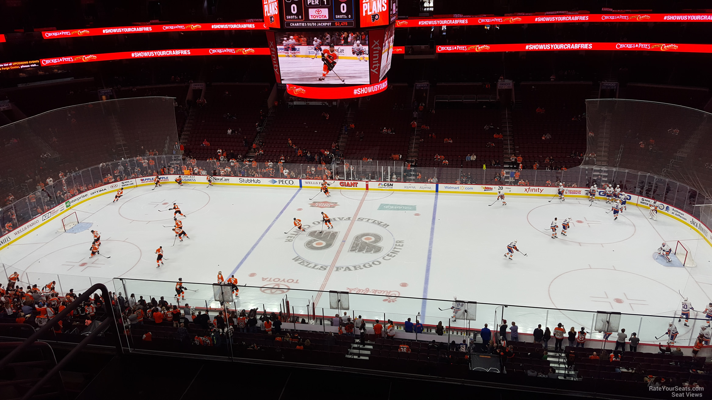 section 202, row 8 seat view  for hockey - wells fargo center
