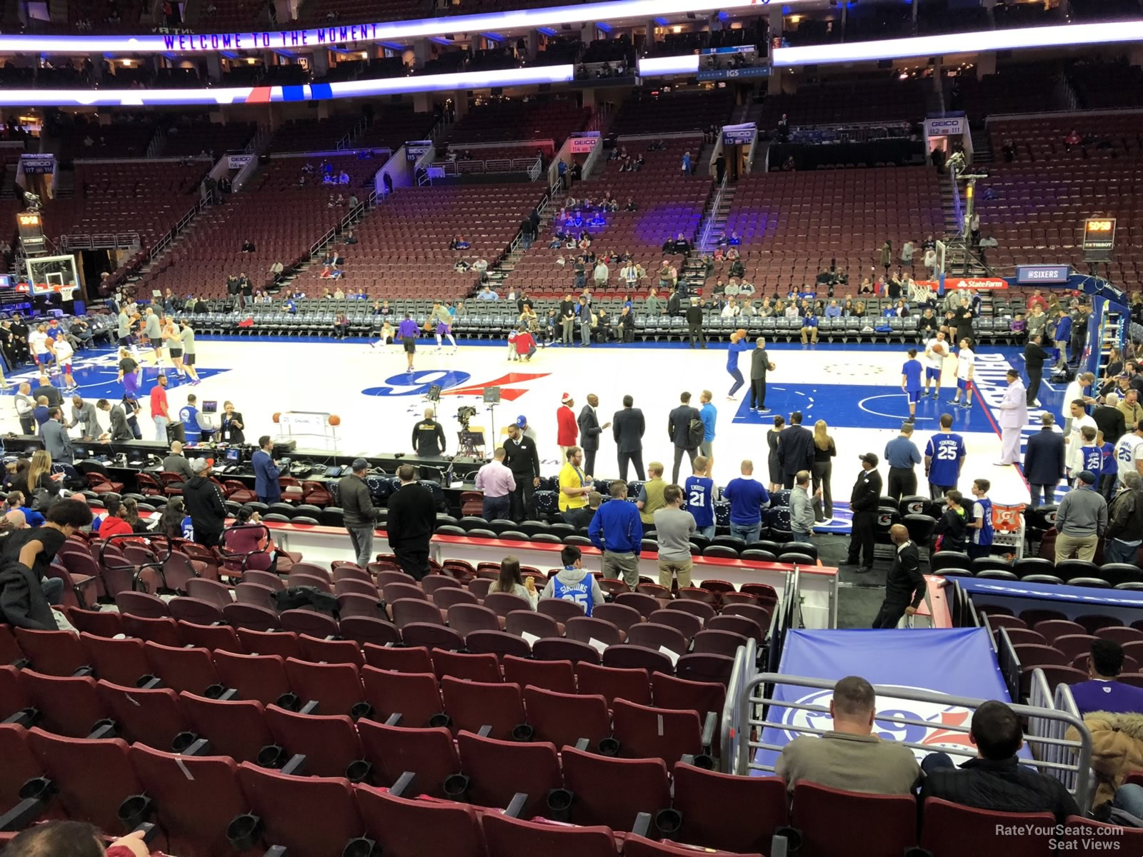 section 102, row 14 seat view  for basketball - wells fargo center