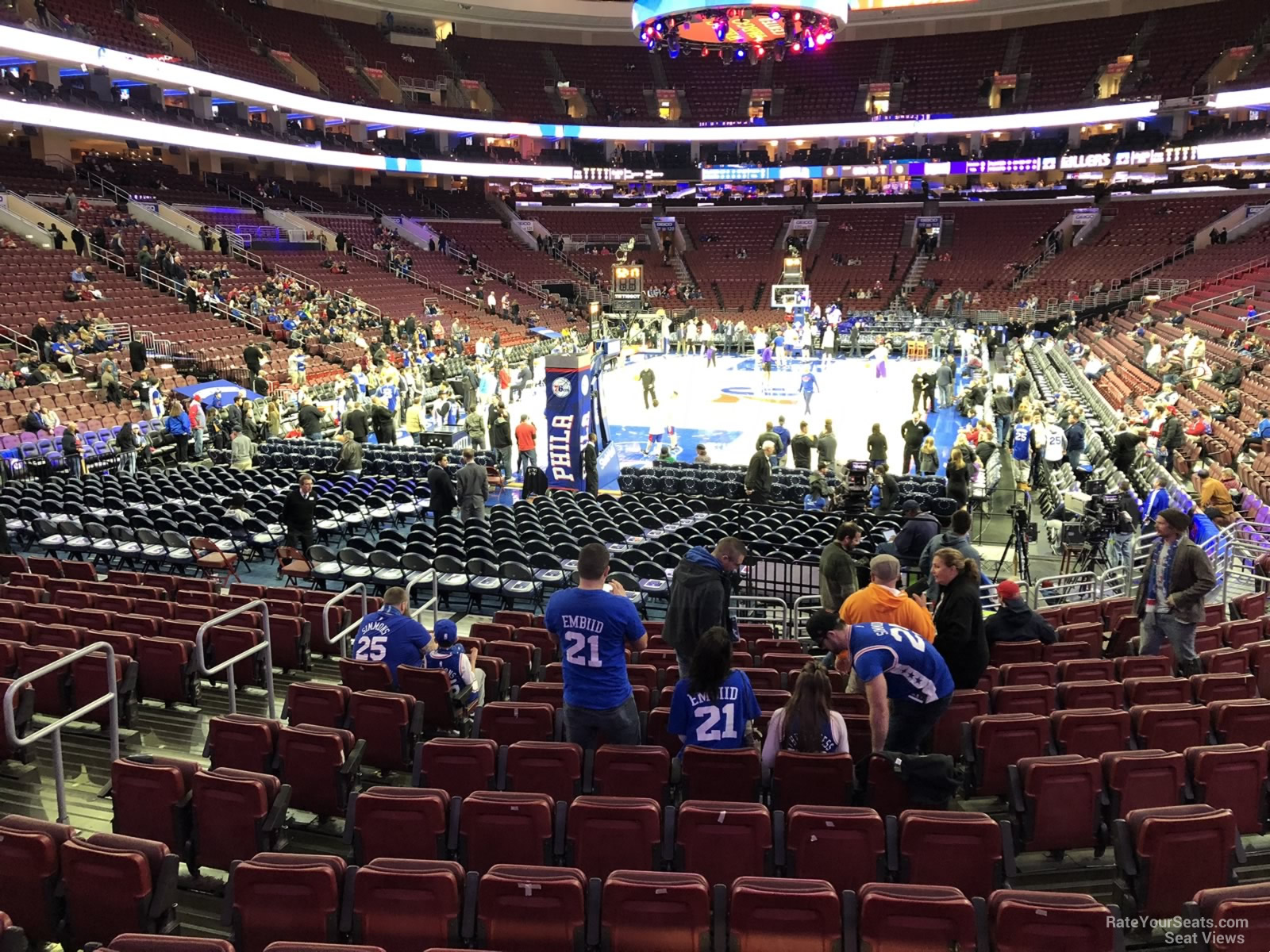 section 108, row 14 seat view  for basketball - wells fargo center