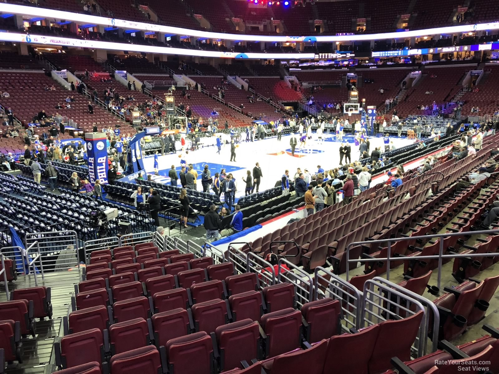 section 110, row 14 seat view  for basketball - wells fargo center
