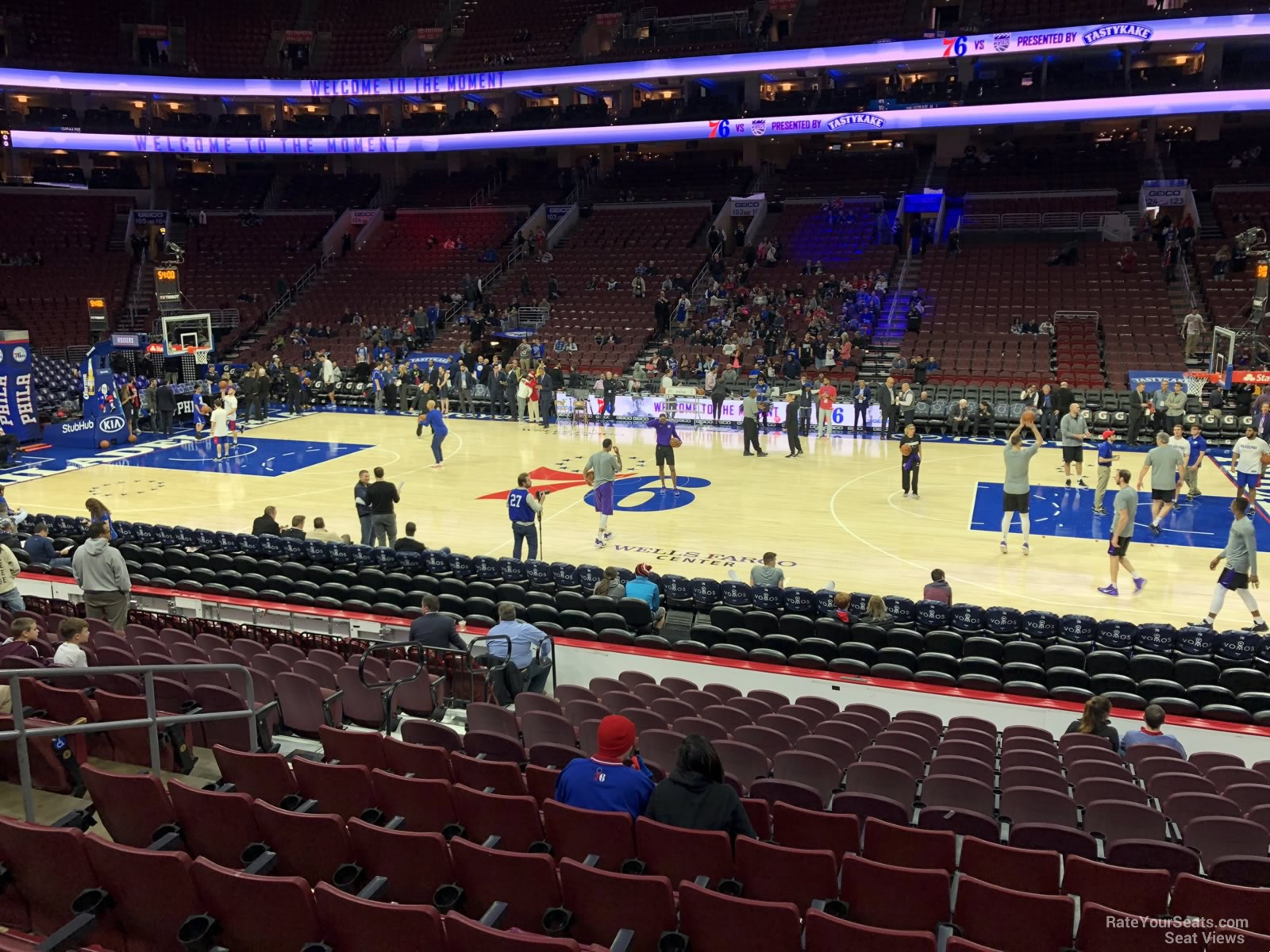 section 114, row 14 seat view  for basketball - wells fargo center