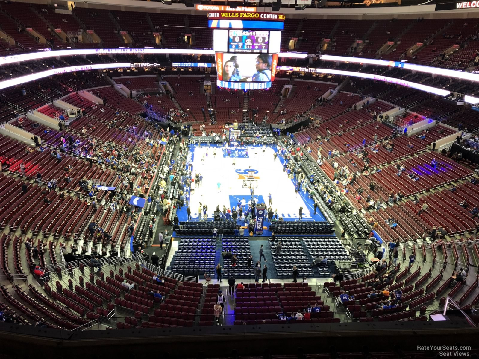 section 207, row 7 seat view  for basketball - wells fargo center