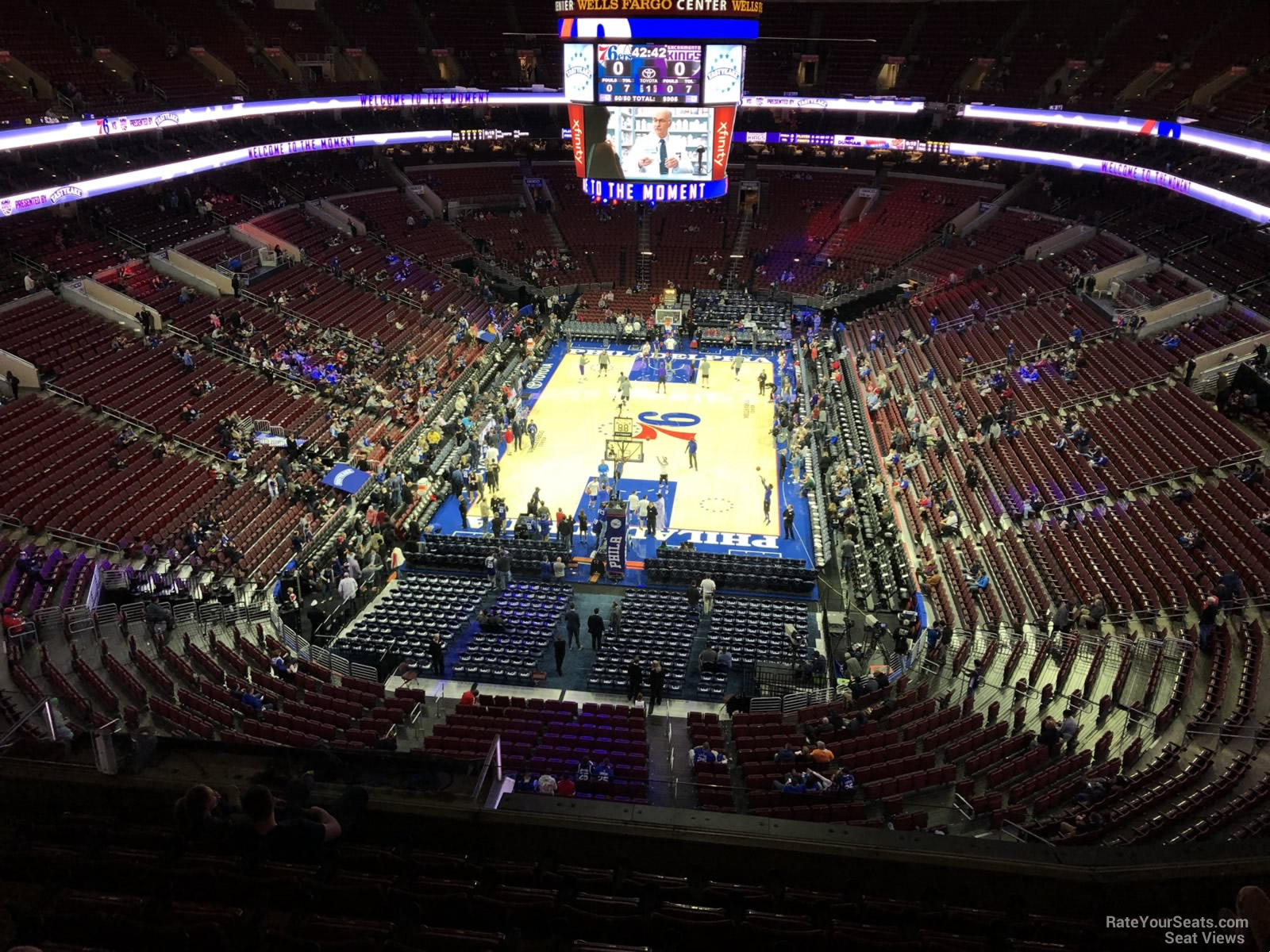 section 207a, row 7 seat view  for basketball - wells fargo center