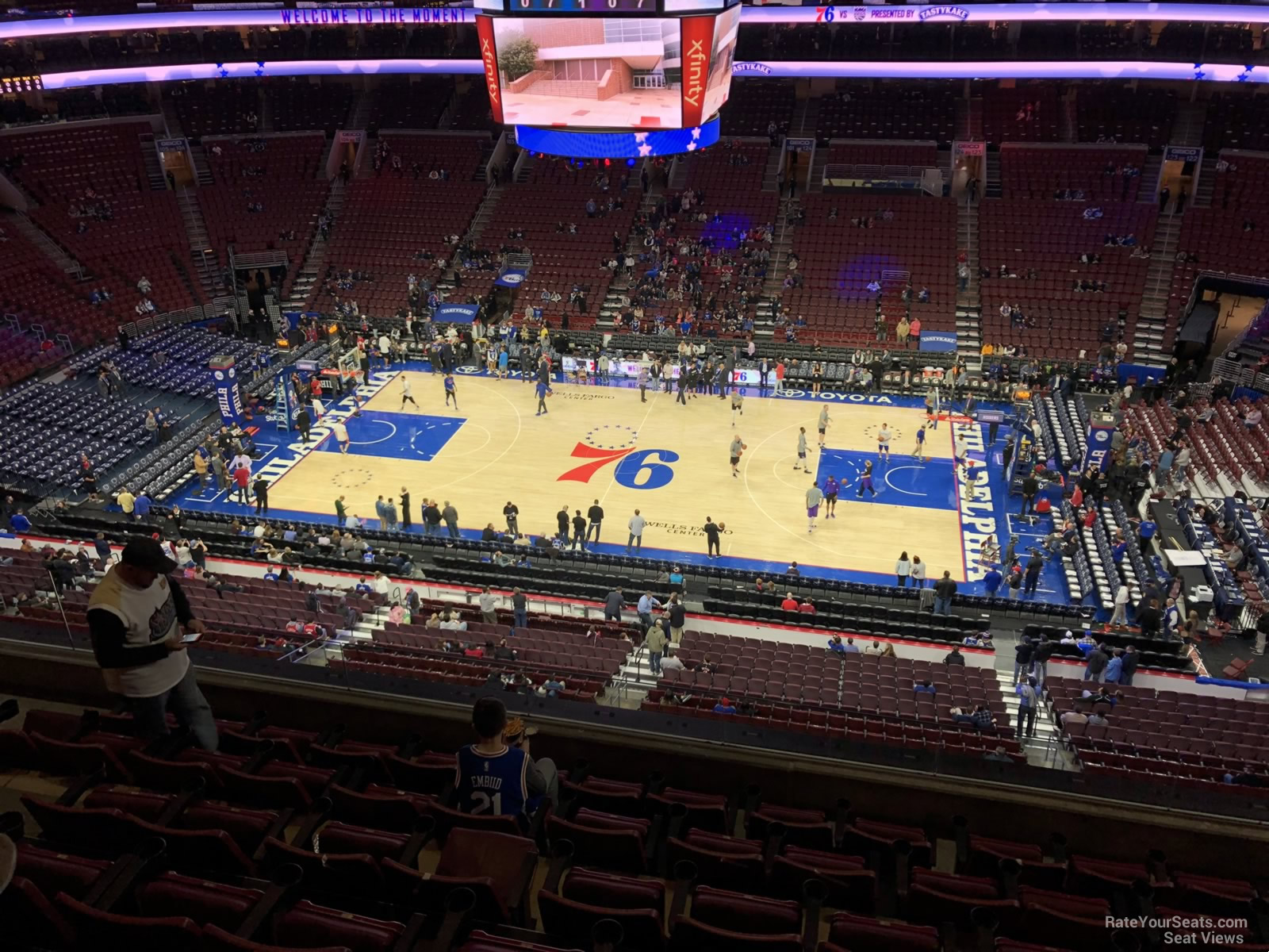 section 214, row 7 seat view  for basketball - wells fargo center