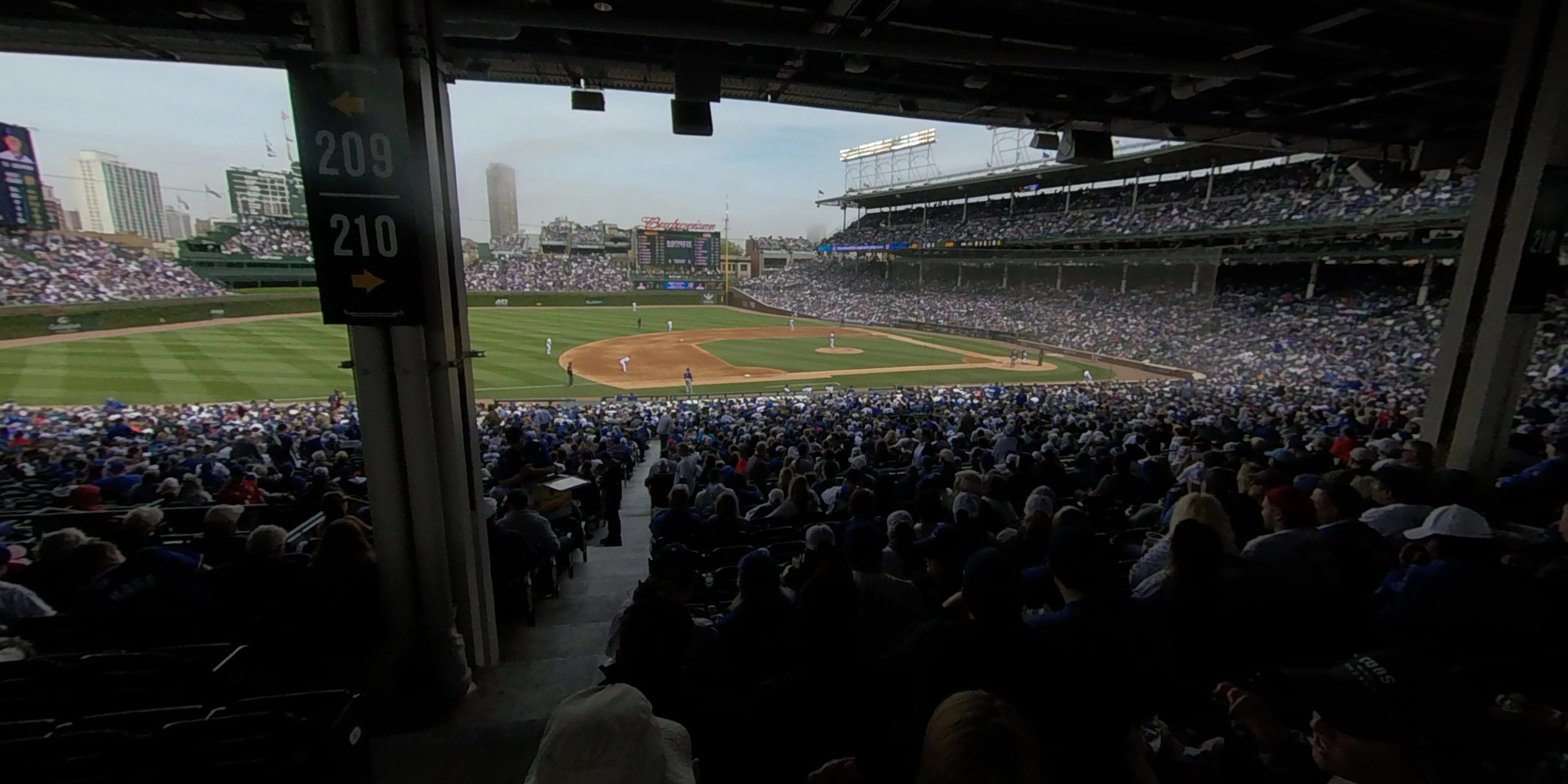 section 209 panoramic seat view  for baseball - wrigley field