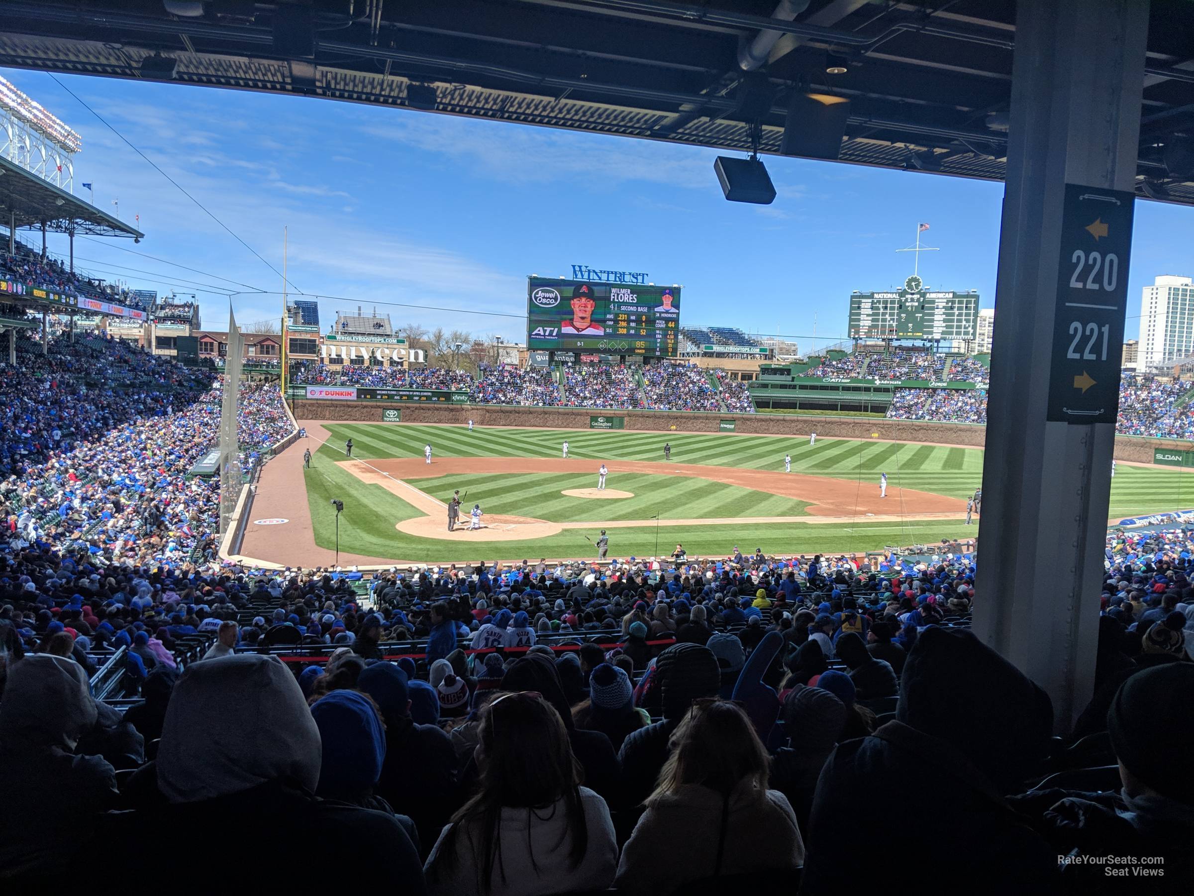 section 220, row 12 seat view  for baseball - wrigley field