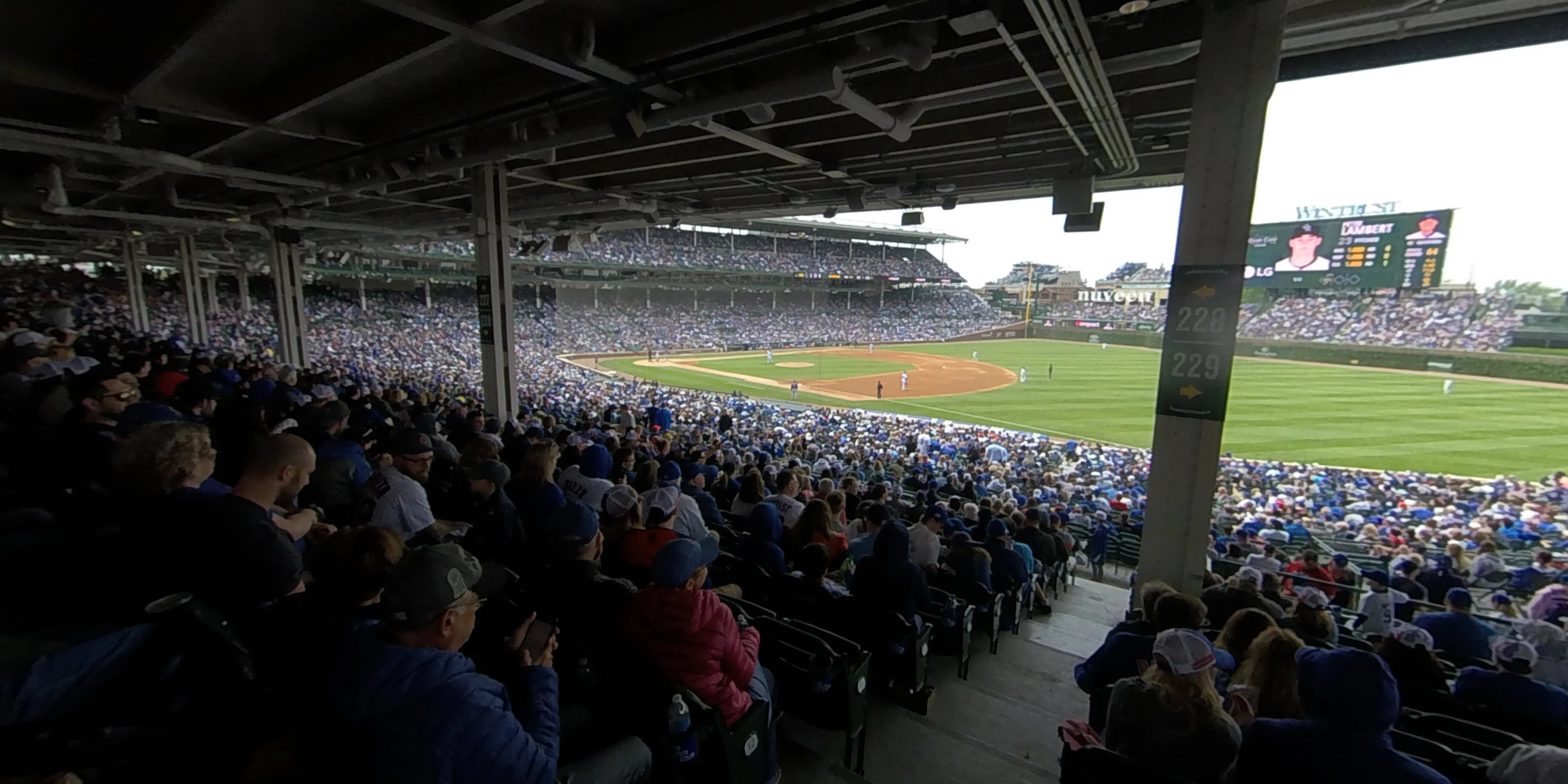 section 228 panoramic seat view  for baseball - wrigley field