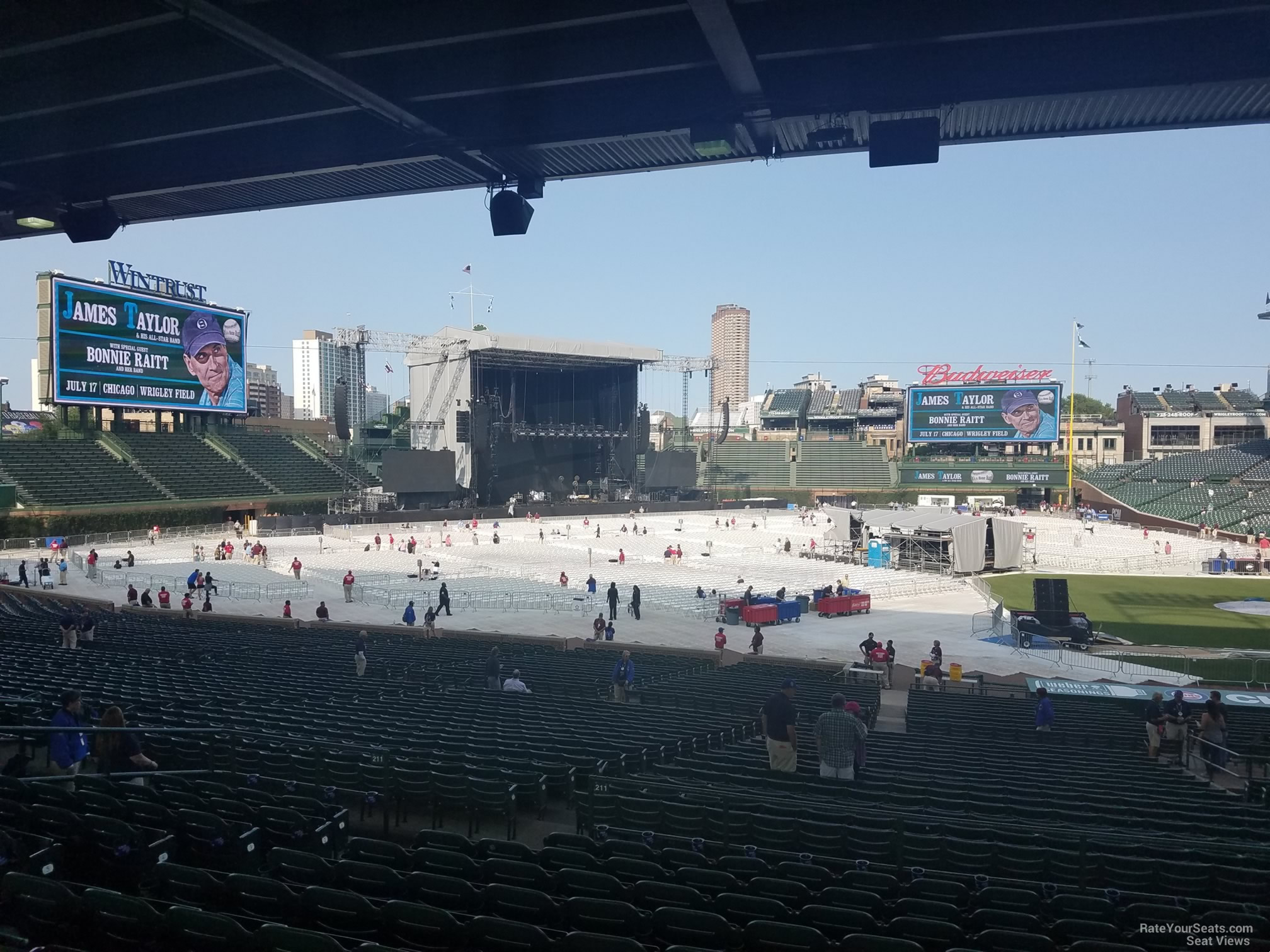 section 209, row 11 seat view  for concert - wrigley field