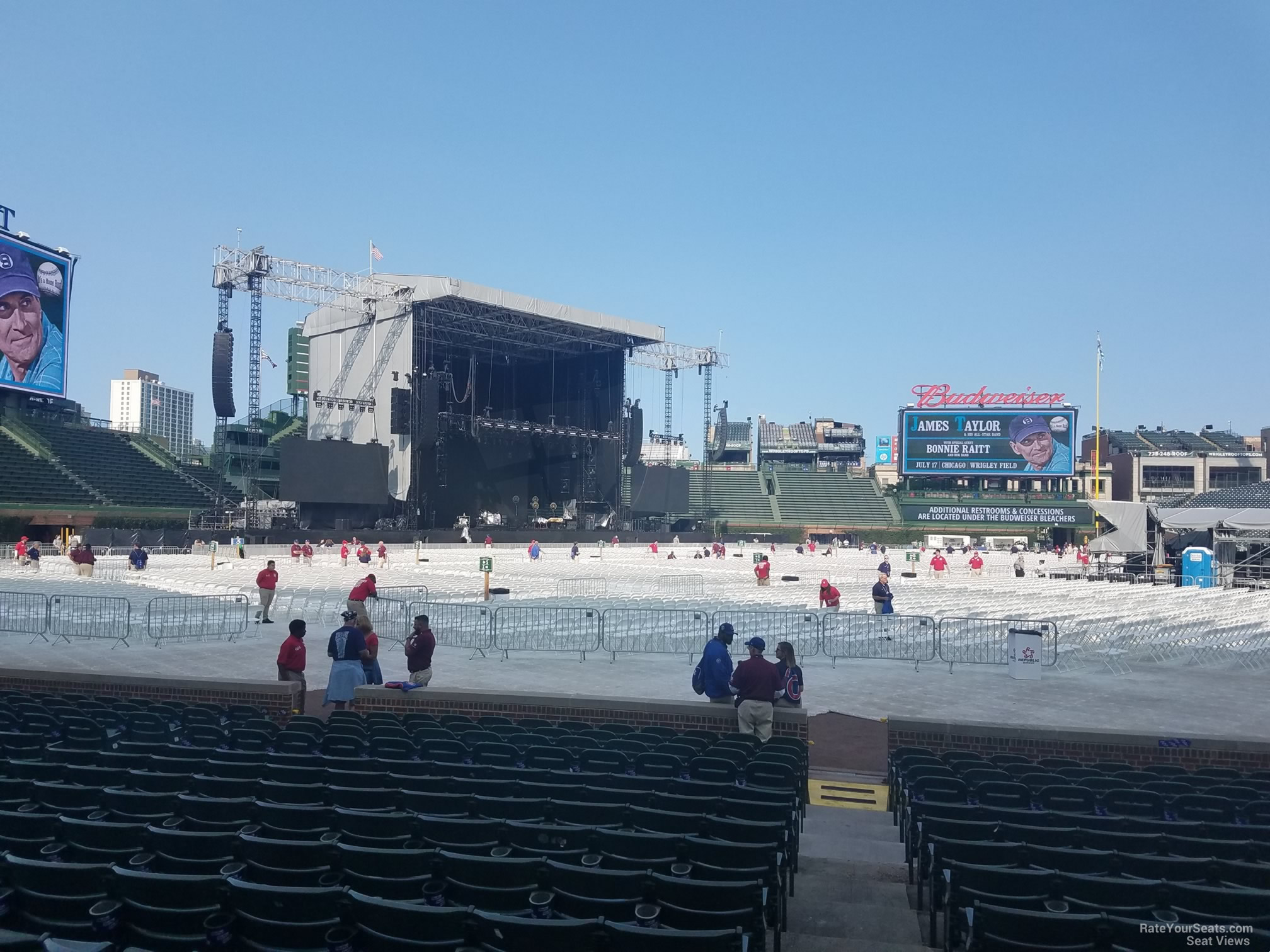 section 7, row 10 seat view  for concert - wrigley field