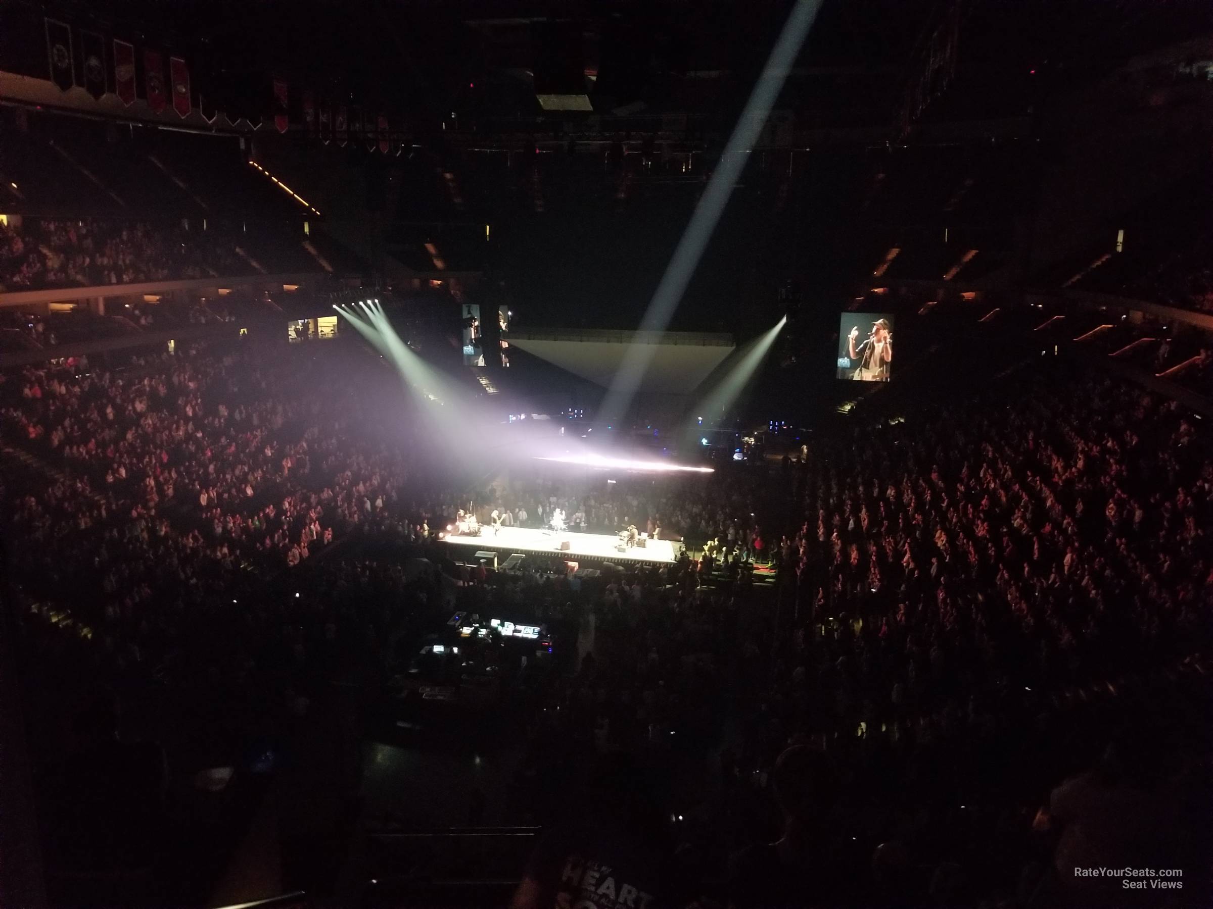 head-on concert view at Xcel Energy Center