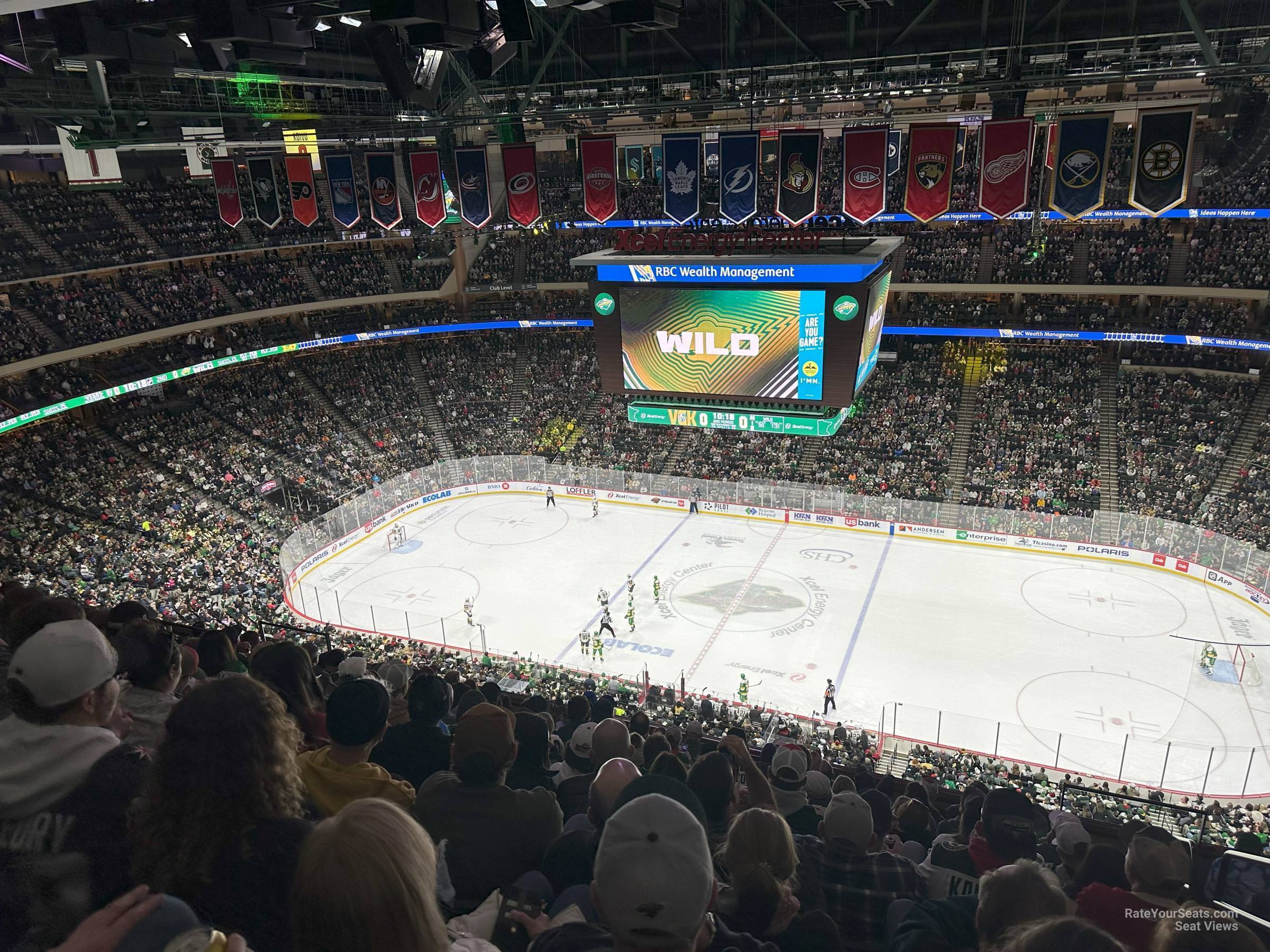 section 218, row 11 seat view  for hockey - xcel energy center