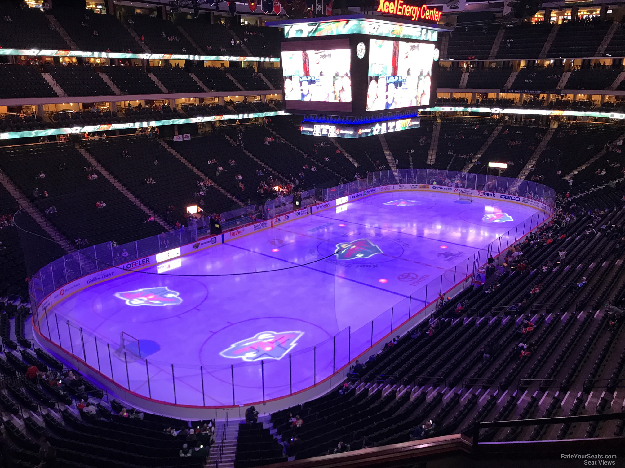 section c12, row 5 seat view  for hockey - xcel energy center