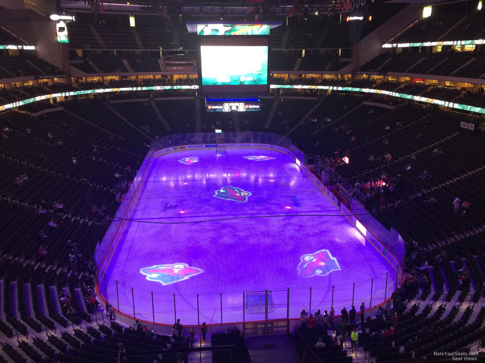 top shelf lounge seat view  for hockey - xcel energy center