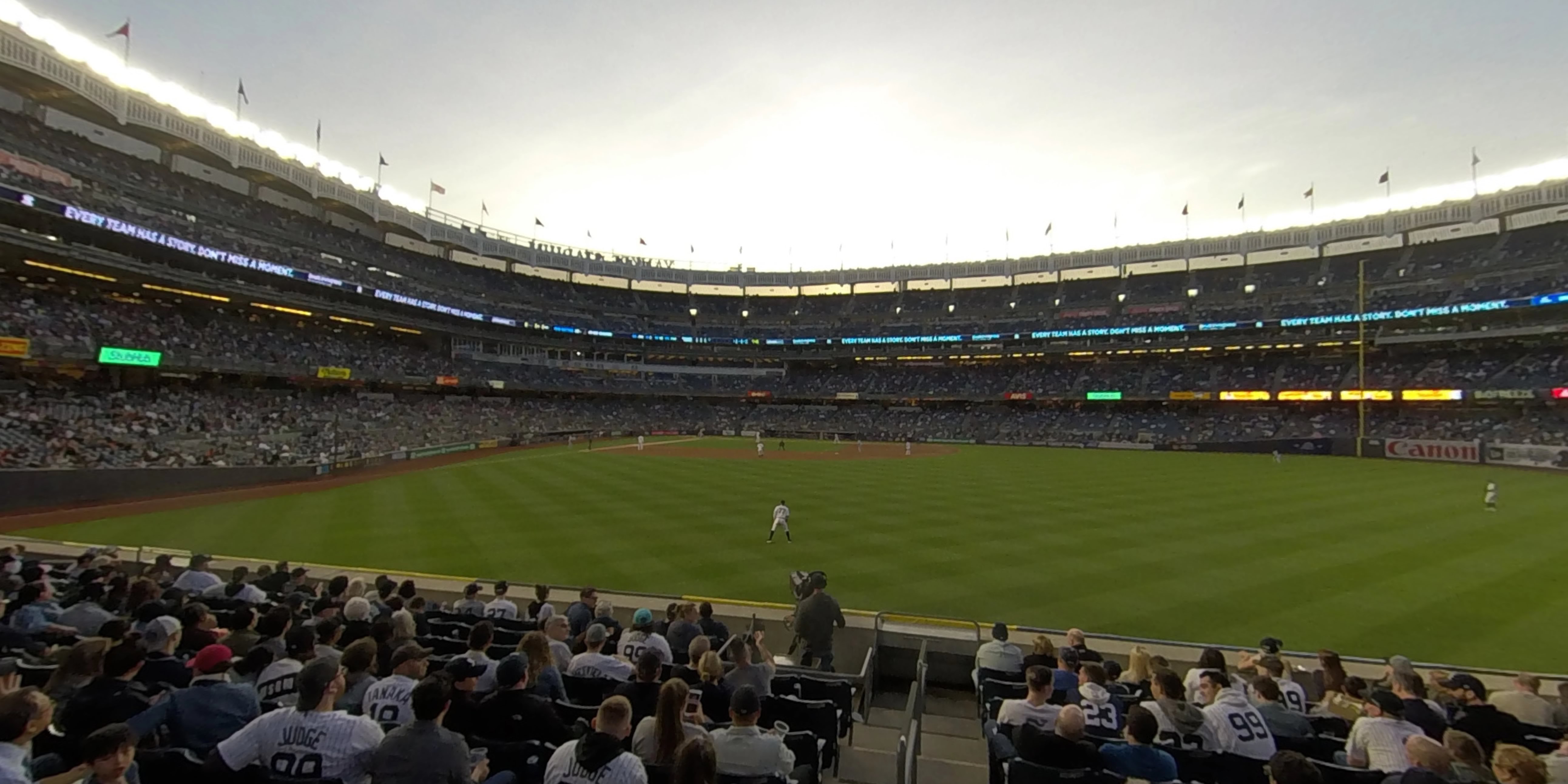 section 103 panoramic seat view  for baseball - yankee stadium