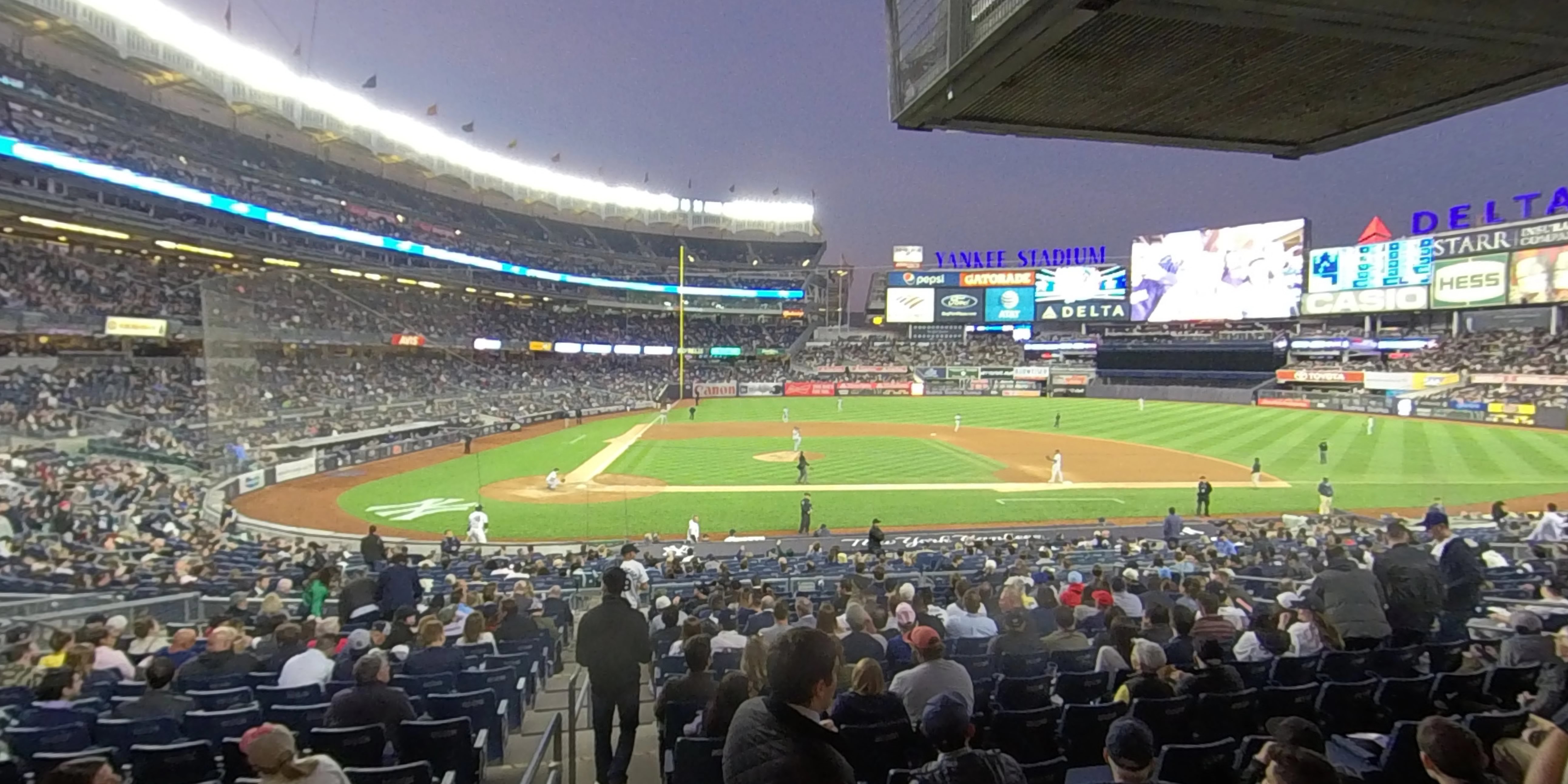 section 117a panoramic seat view  for baseball - yankee stadium