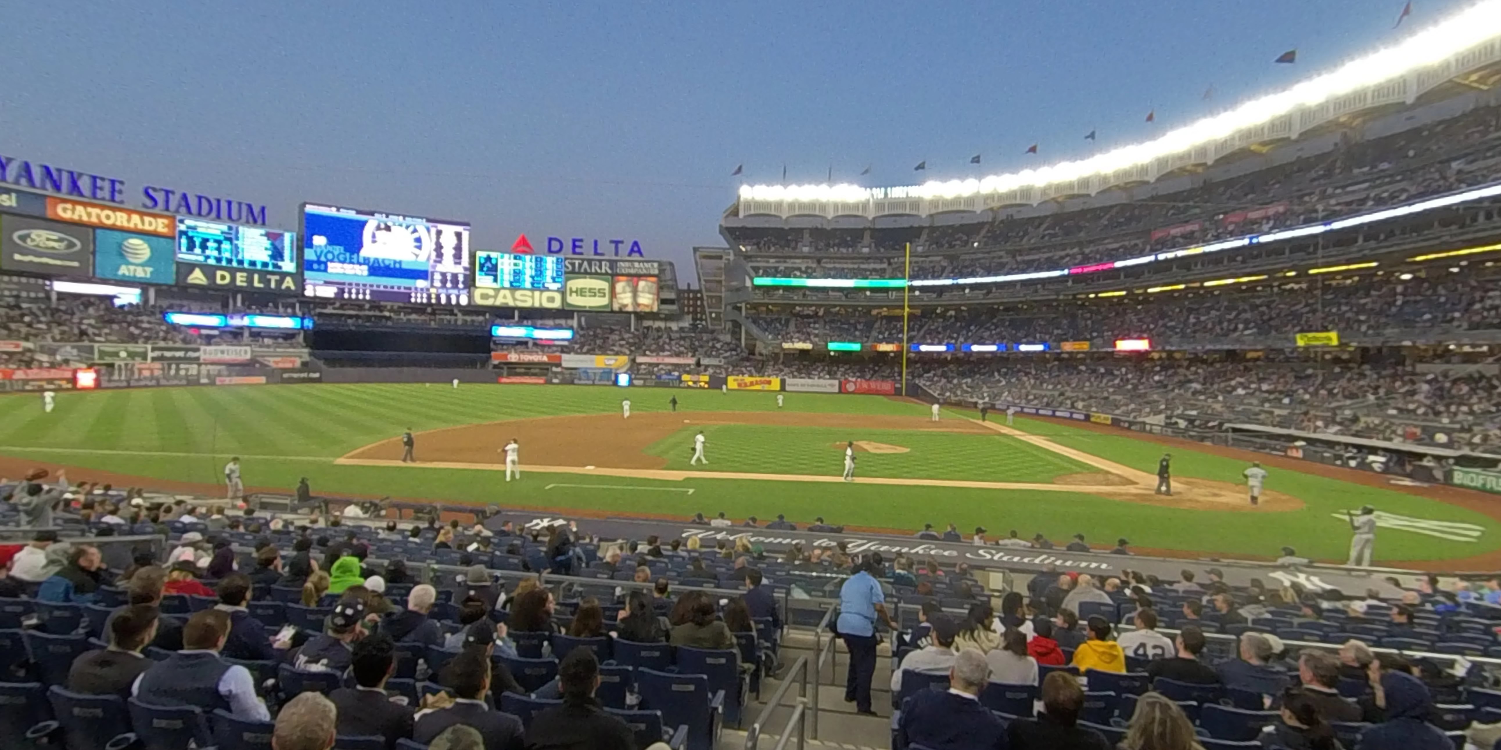 section 123 panoramic seat view  for baseball - yankee stadium