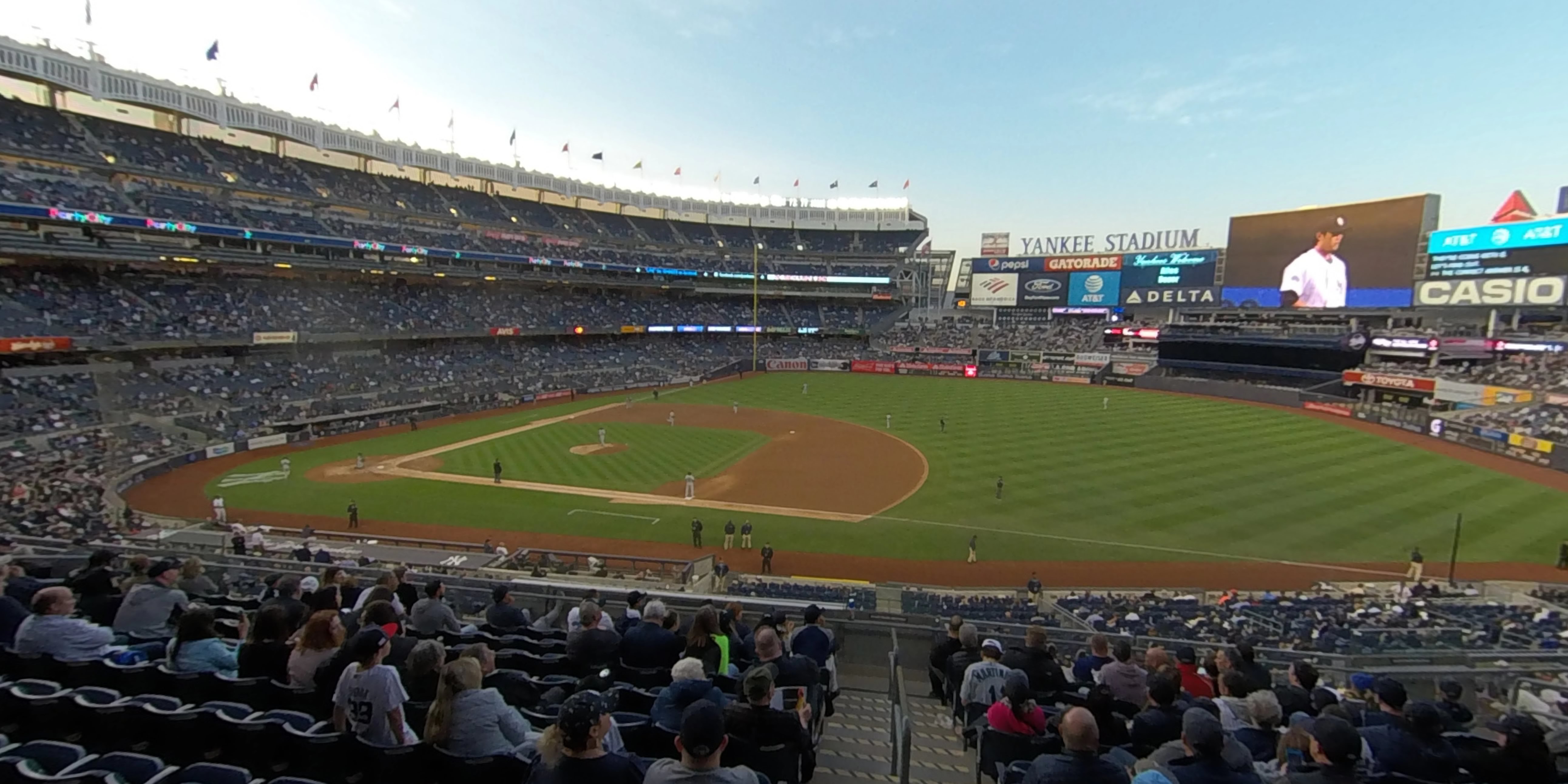 section 214a panoramic seat view  for baseball - yankee stadium