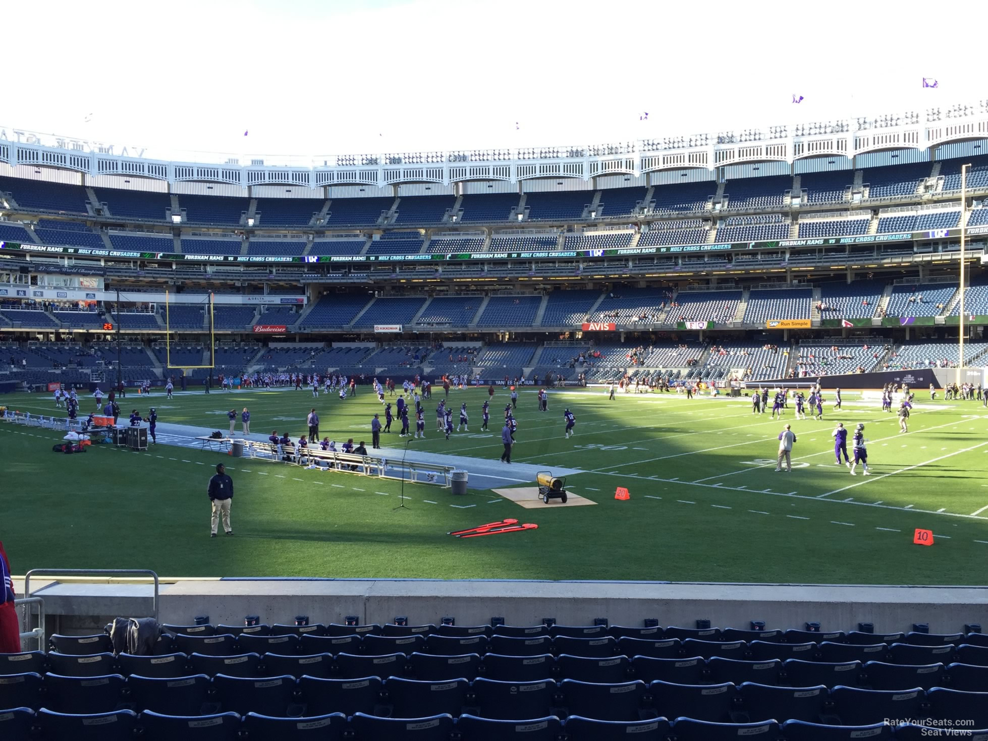 section 103, row 10 seat view  for football - yankee stadium