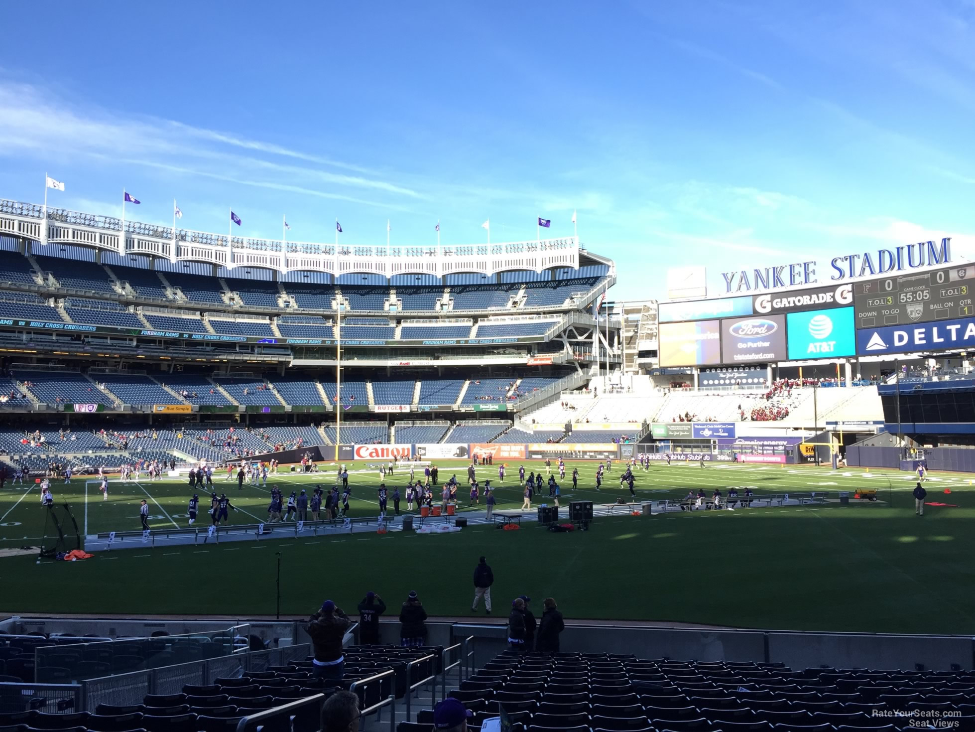 section 110, row 22 seat view  for football - yankee stadium
