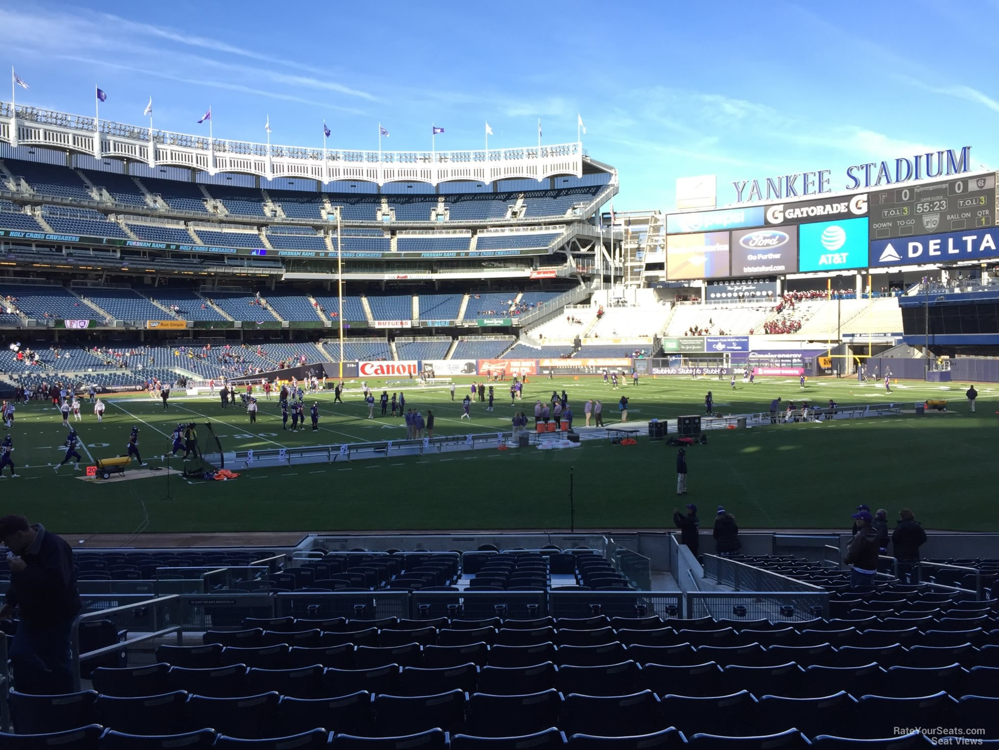 section 111, row 22 seat view  for football - yankee stadium