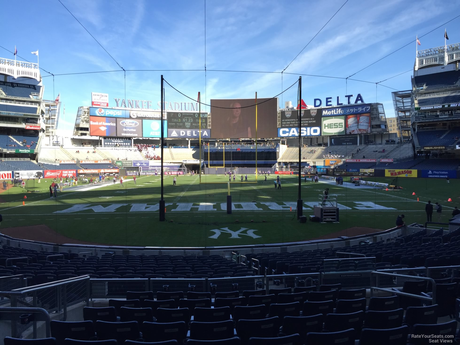 section 120a, row 10 seat view  for football - yankee stadium