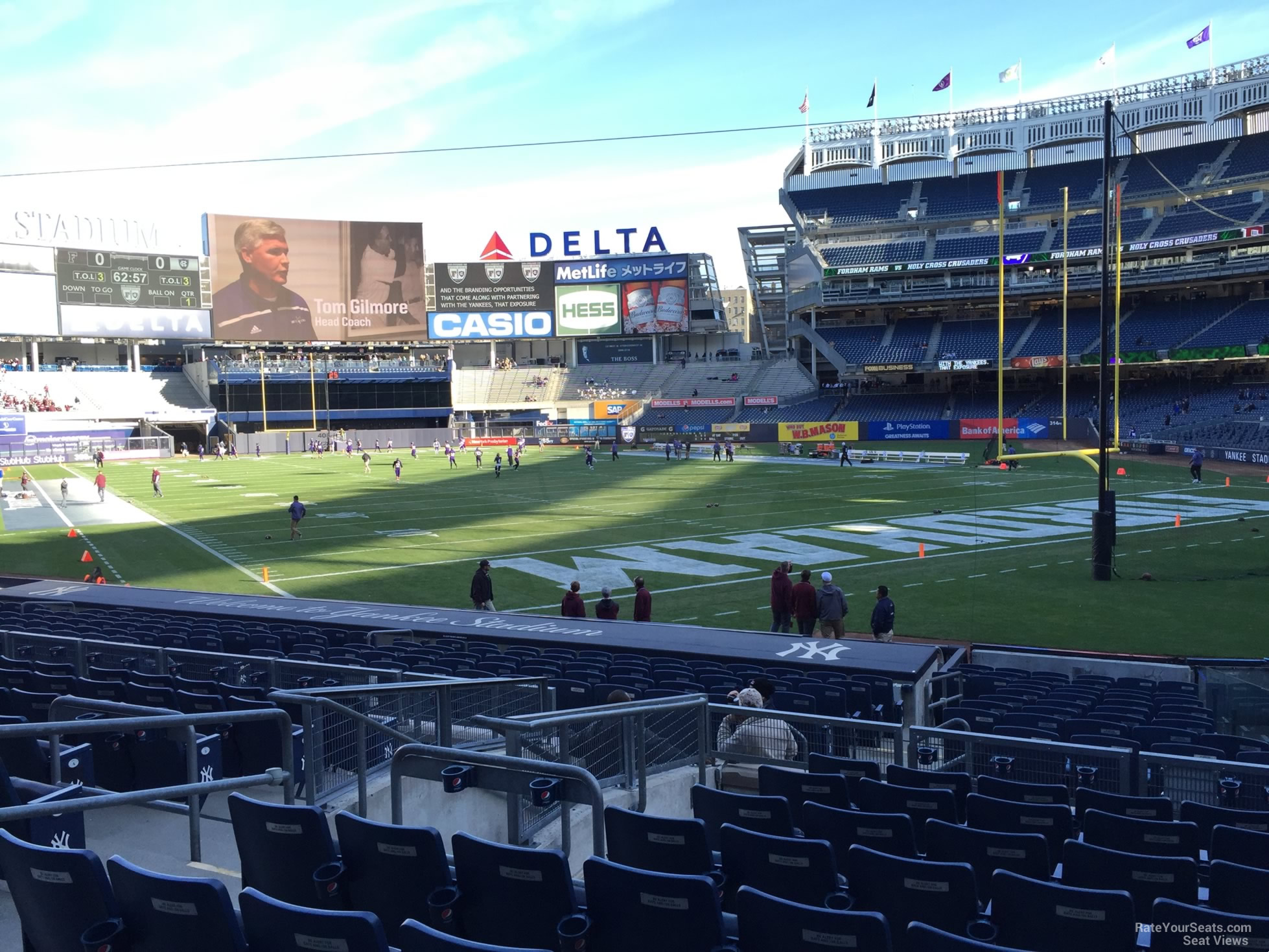 section 122, row 10 seat view  for football - yankee stadium