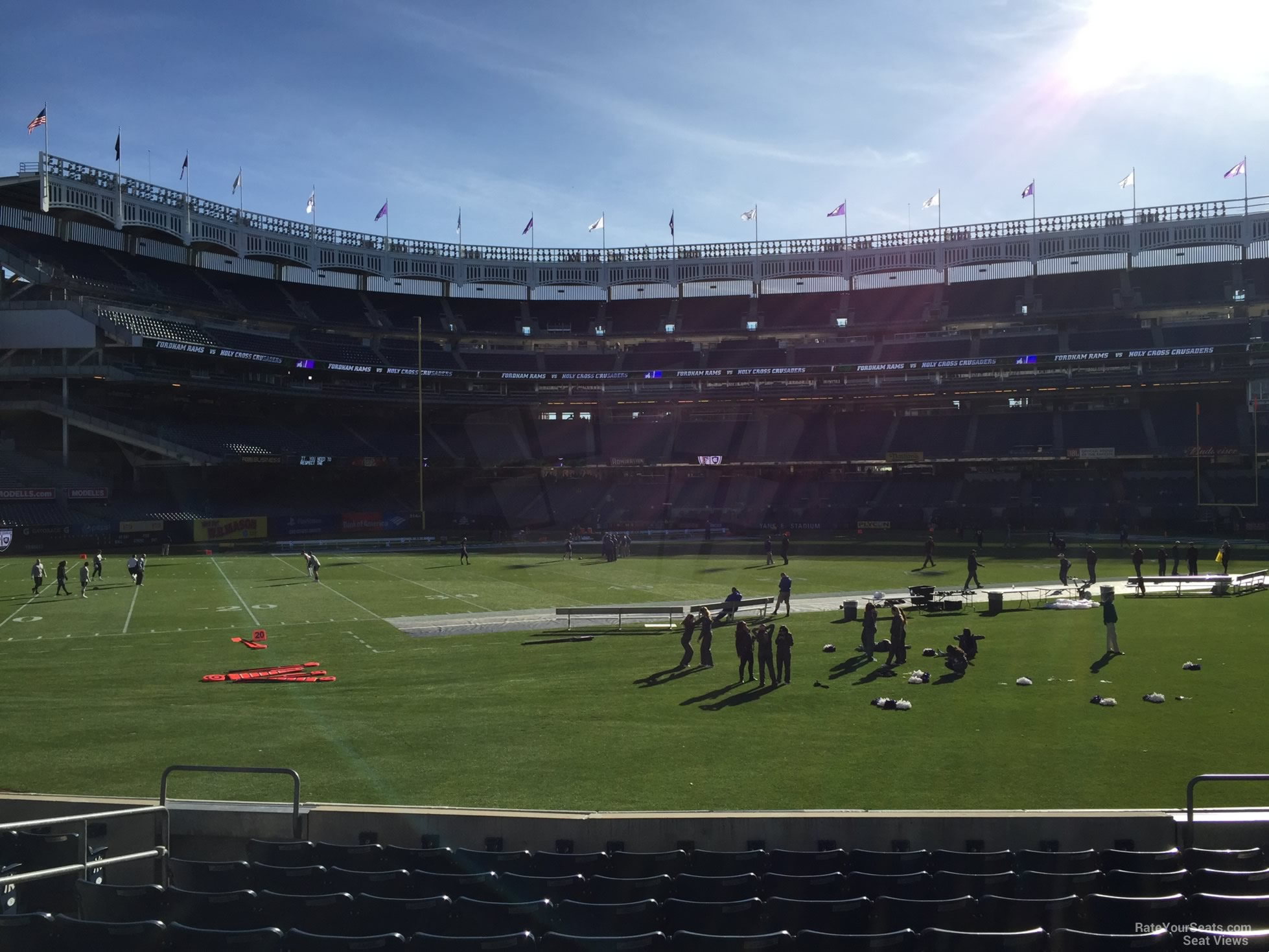 section 133, row 10 seat view  for football - yankee stadium