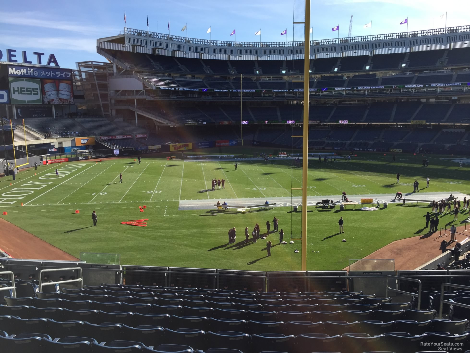 section 232b, row 12 seat view  for football - yankee stadium