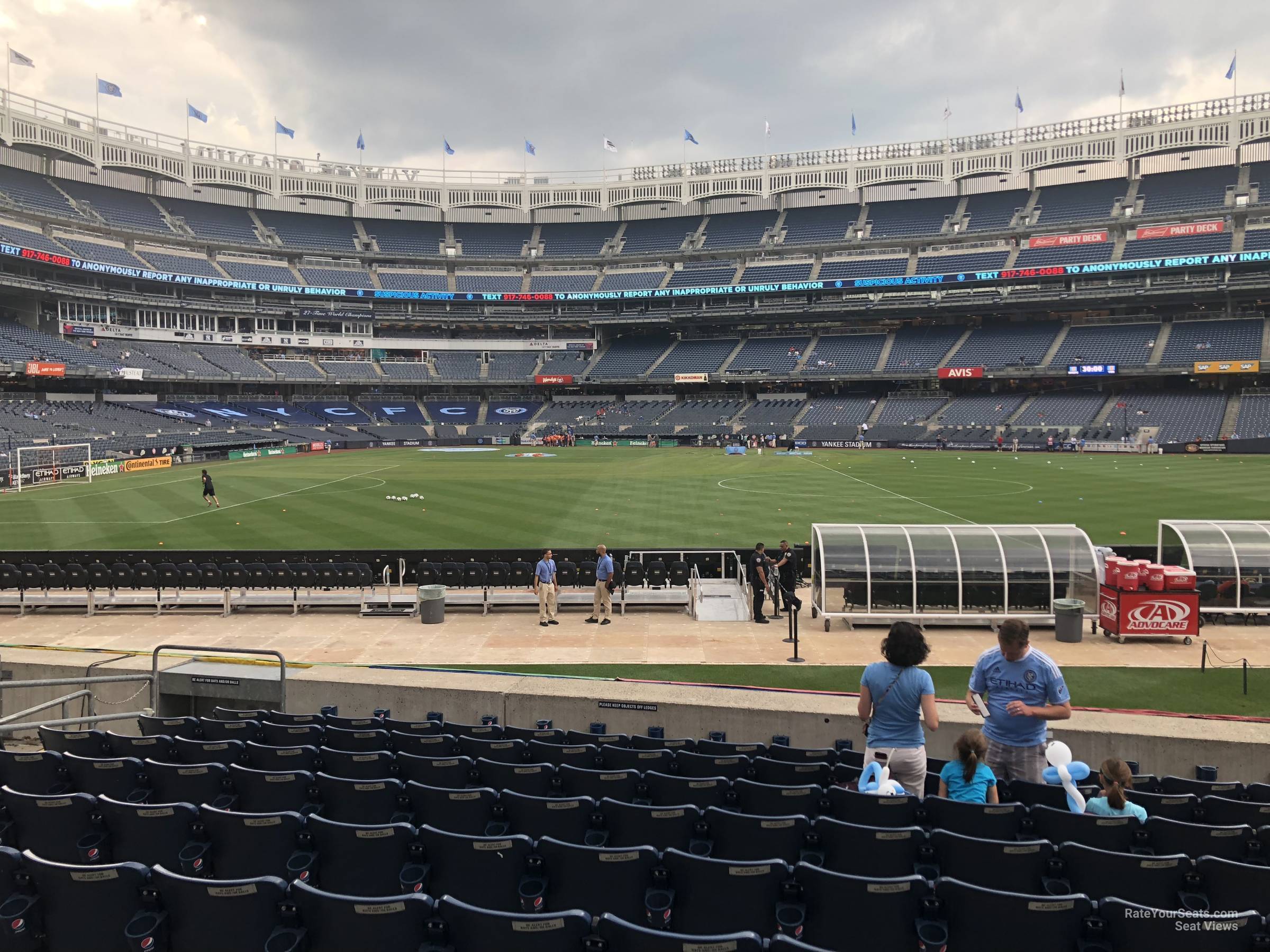section 103, row 10 seat view  for soccer - yankee stadium