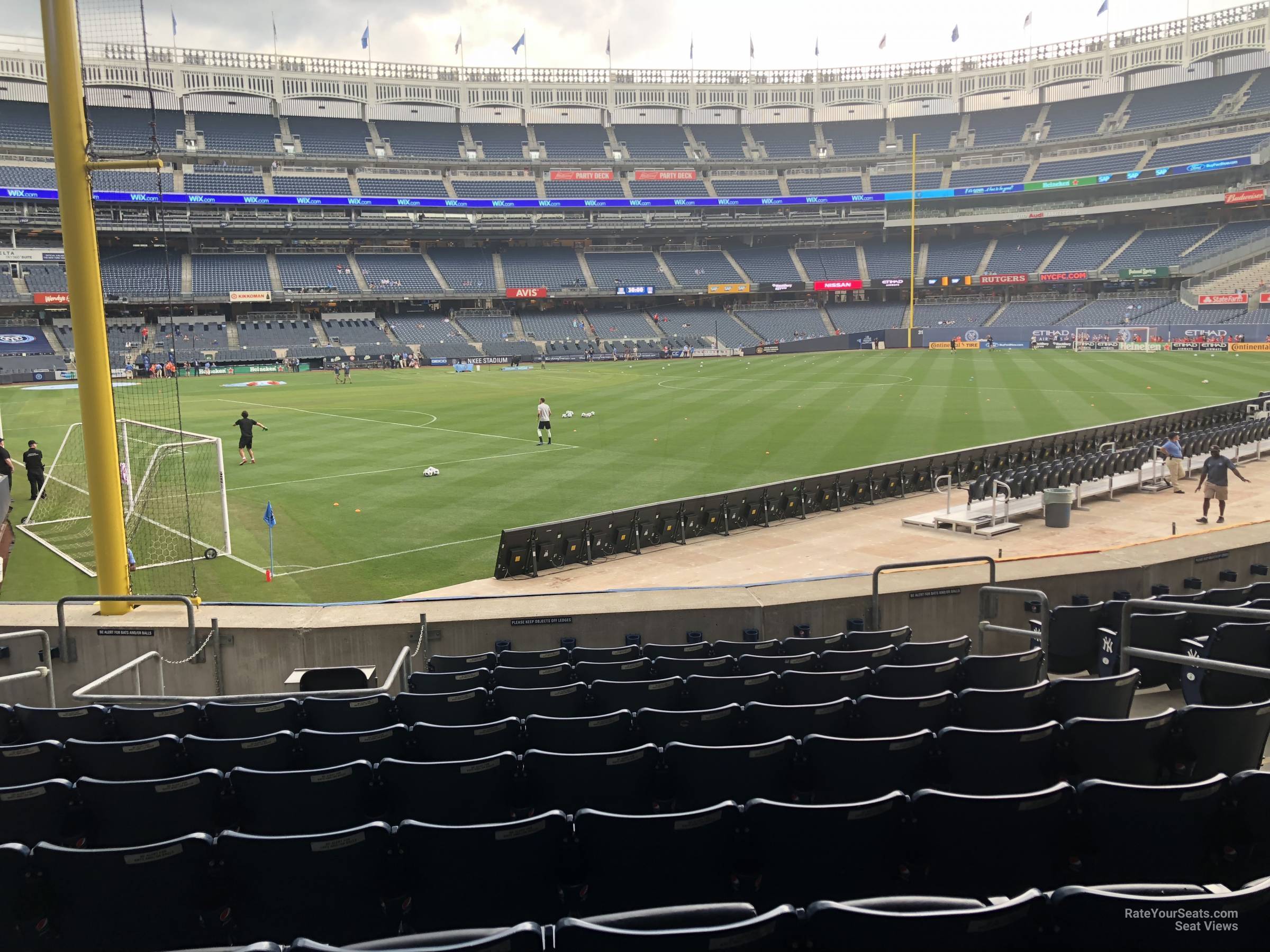 section 107, row 10 seat view  for soccer - yankee stadium