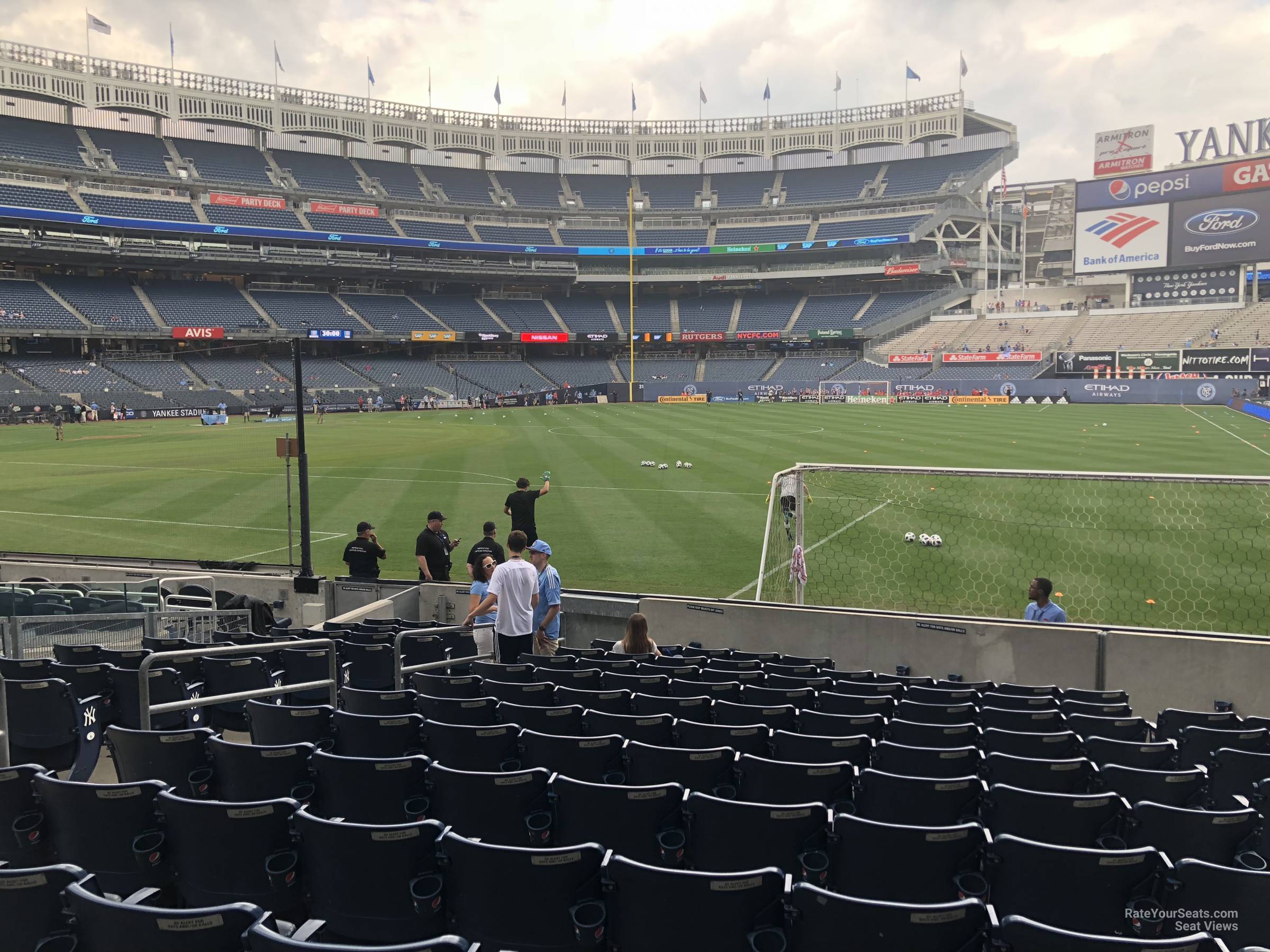 section 110, row 10 seat view  for soccer - yankee stadium