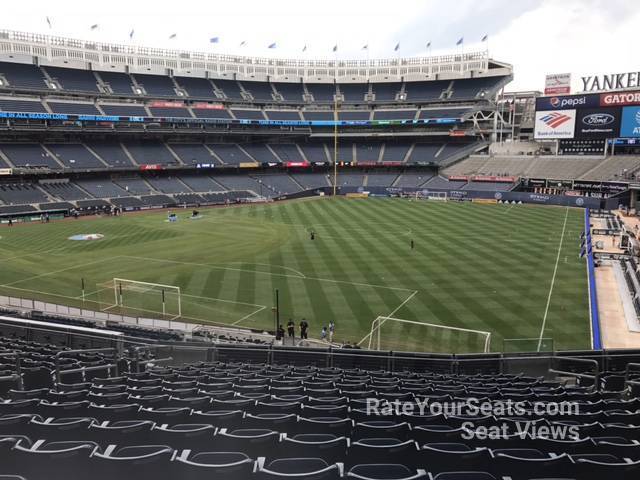 section 210, row 15 seat view  for soccer - yankee stadium