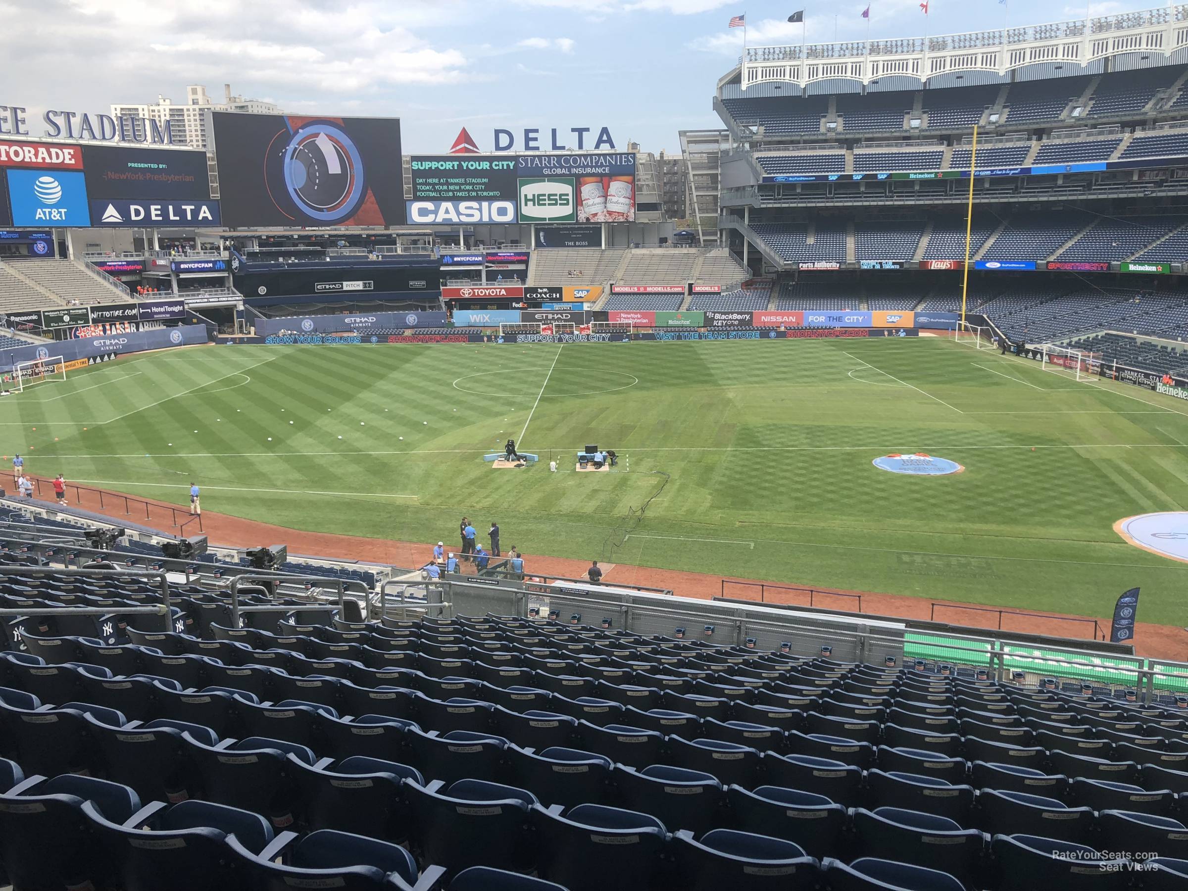 section 225, row 15 seat view  for soccer - yankee stadium
