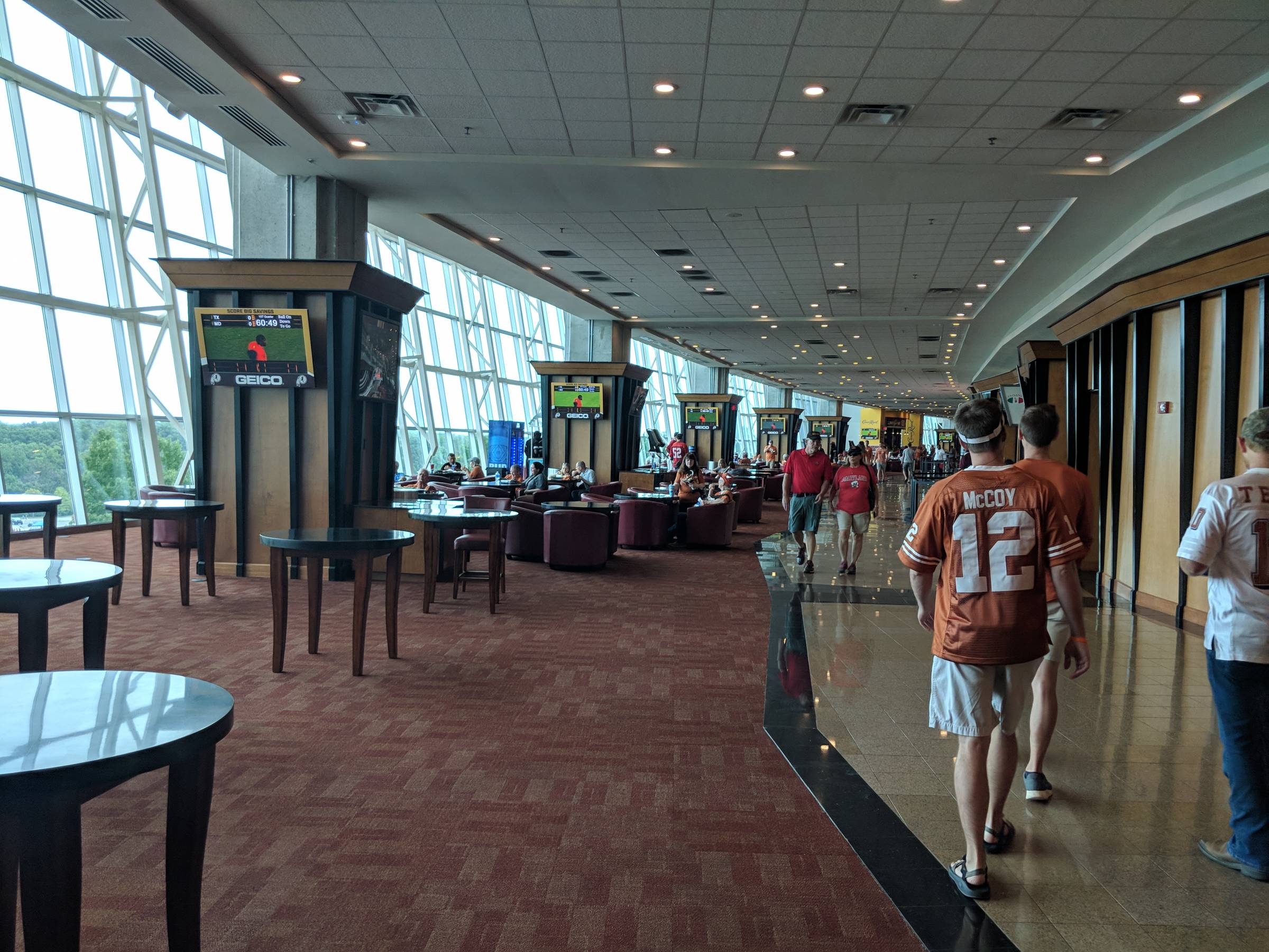 club level concourse at FedEx Field