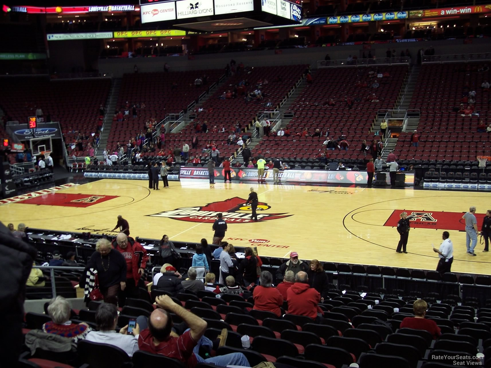 KFC Yum! Center Section 105 Louisville Basketball