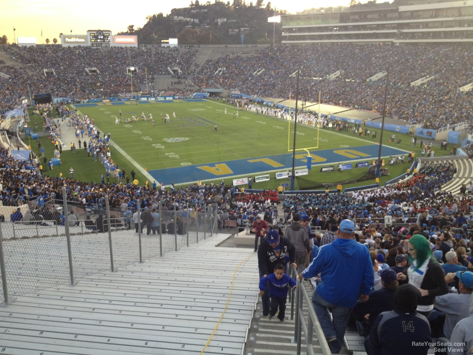 section 10, row 71 seat view  for football - rose bowl stadium