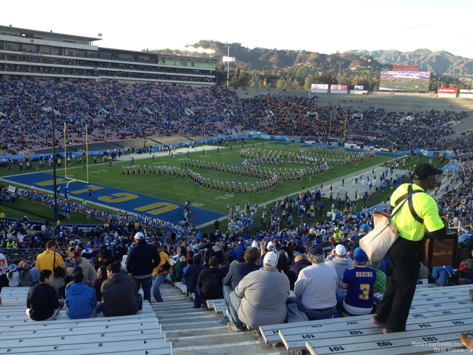 section 28, row 71 seat view  for football - rose bowl stadium