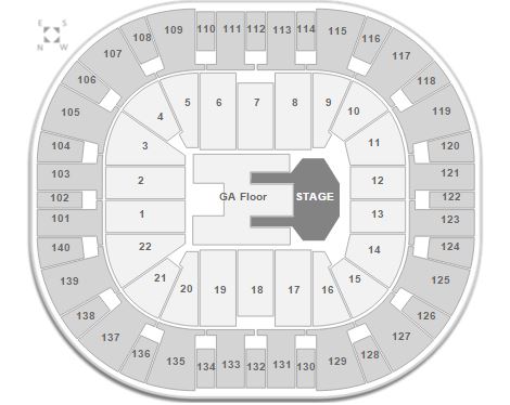 Imagine Dragons EnergySolutions Arena Seating Chart