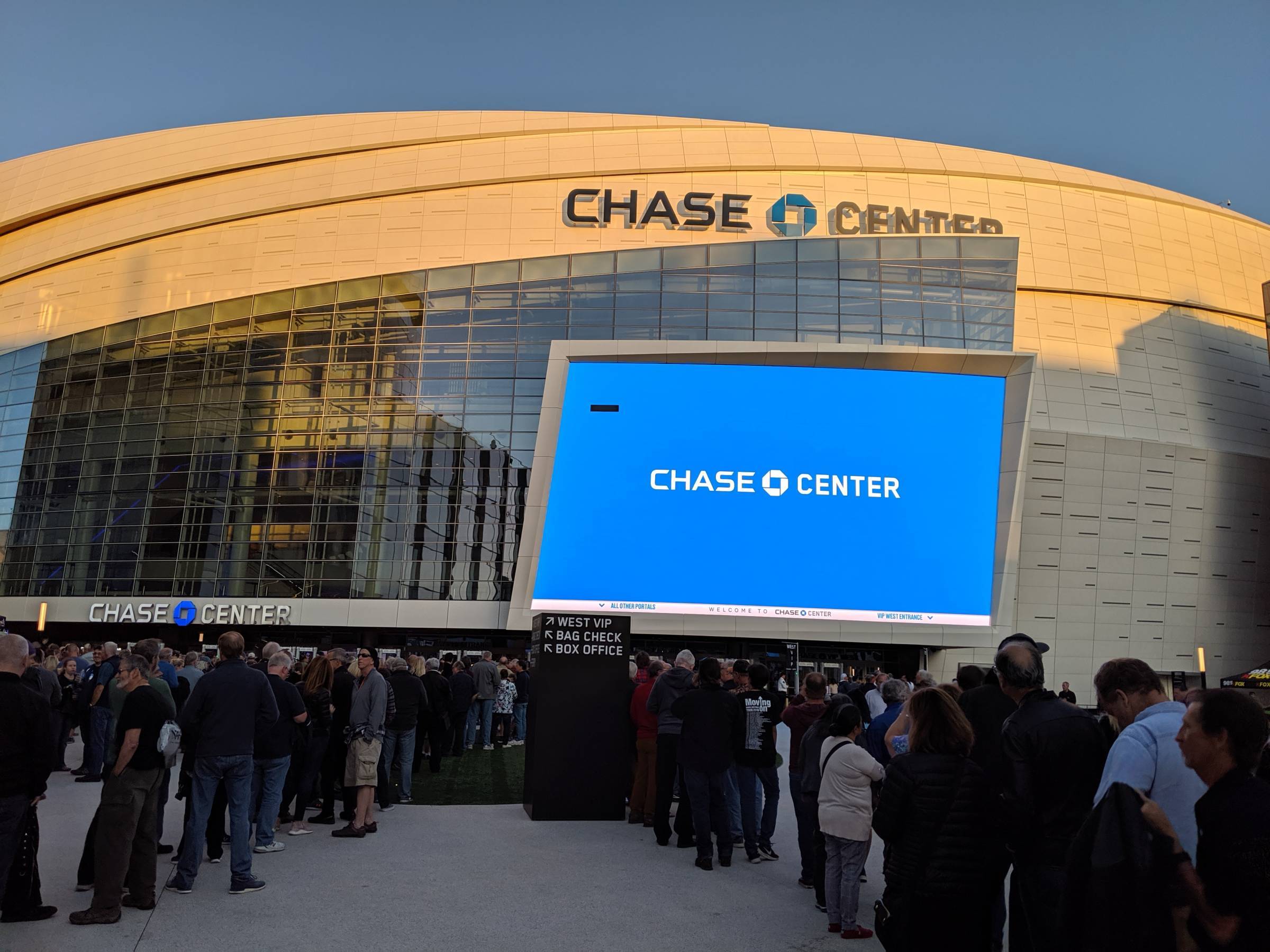 chase center exterior view