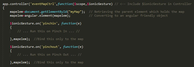 Simple Implementation of $ionicGesture