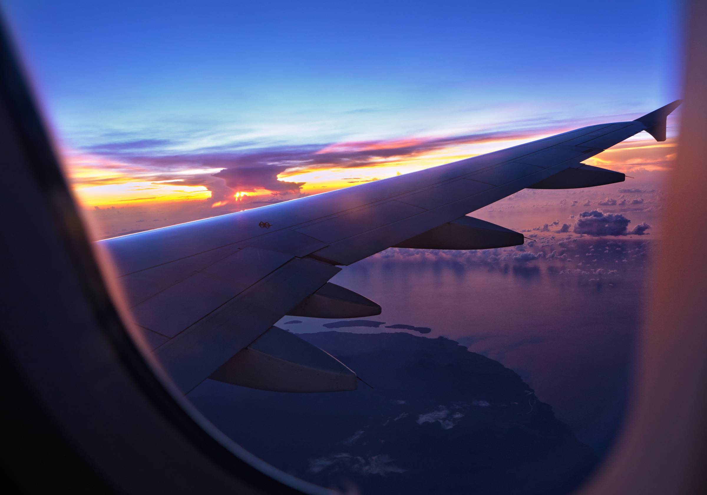 Looking out the Window of an Airplane