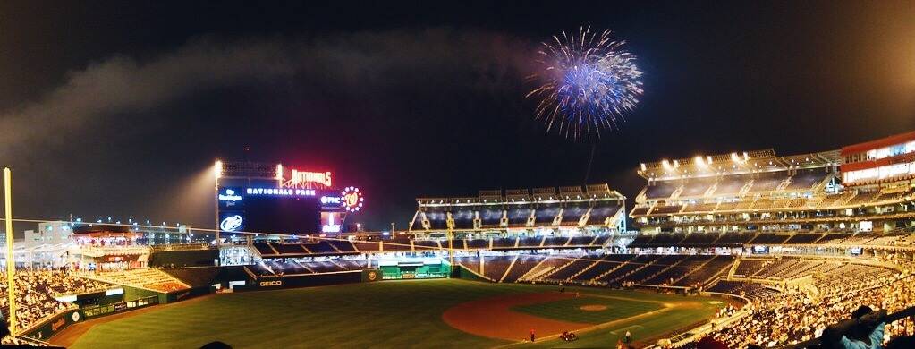 Baseball stadium fireworks display Baseball stadium fireworks display