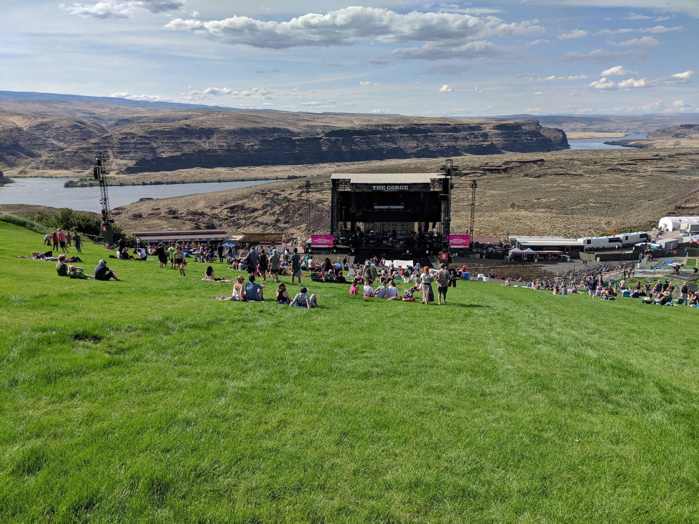 The view from the lawn at the Gorge Amphitheatre
