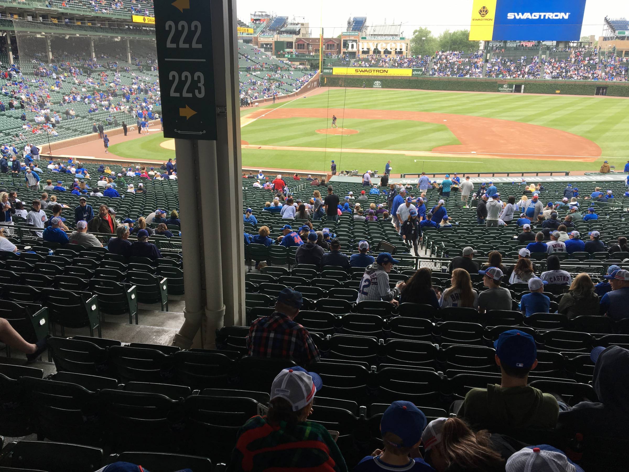 Pole in Section 223 at Wrigley Field