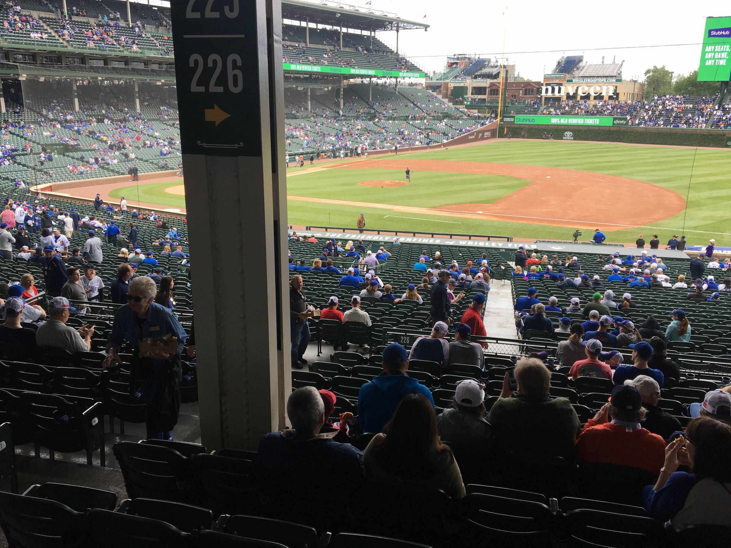 Pole in Section 226 at Wrigley Field