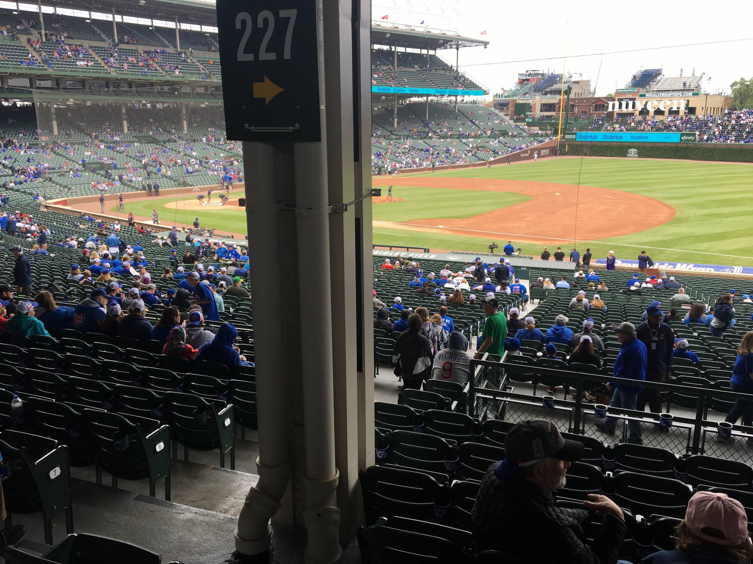 Pole in Section 227 at Wrigley Field
