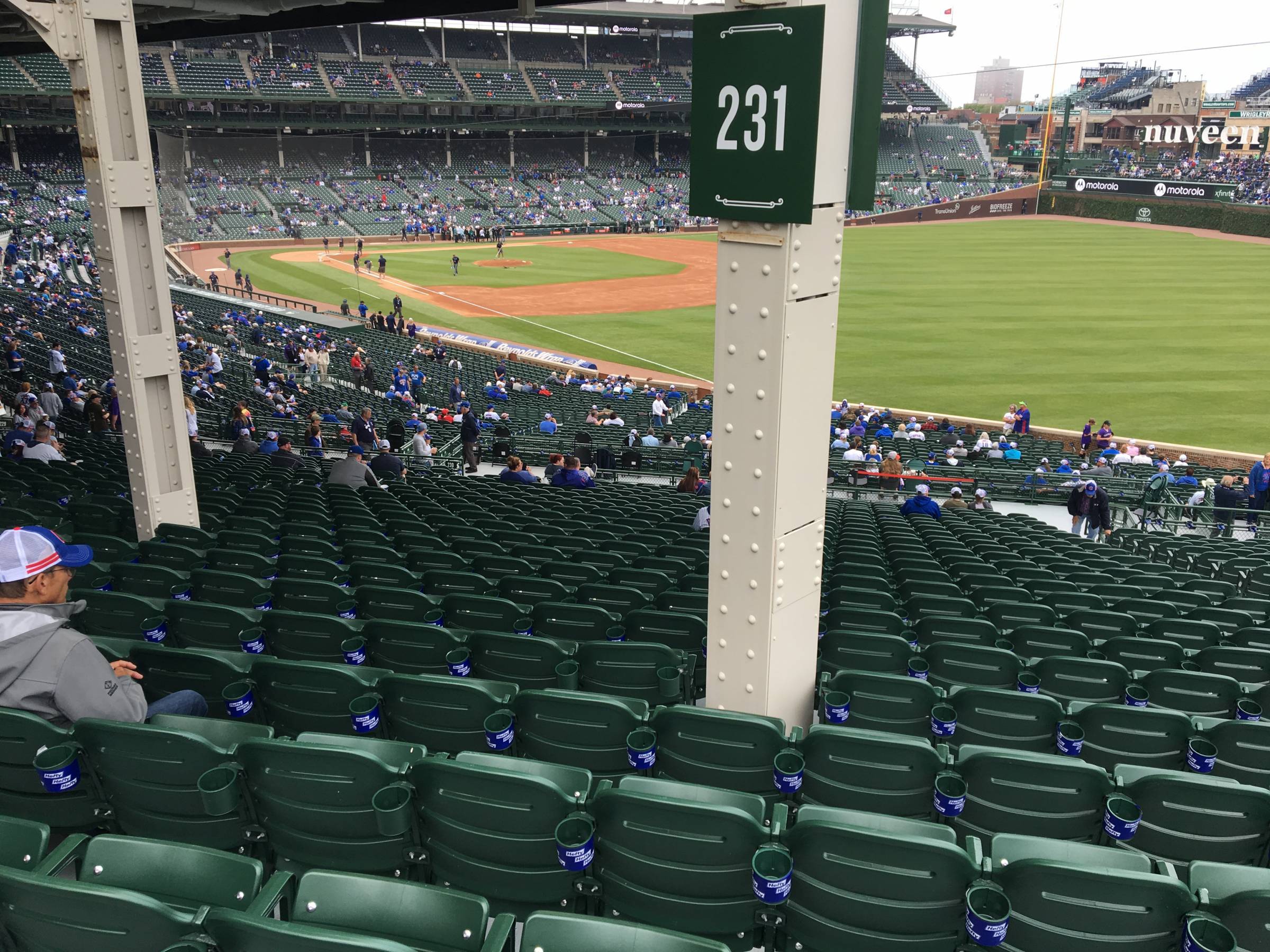 Pole in Section 231 at Wrigley Field Pole in Section 231 at Wrigley Field
