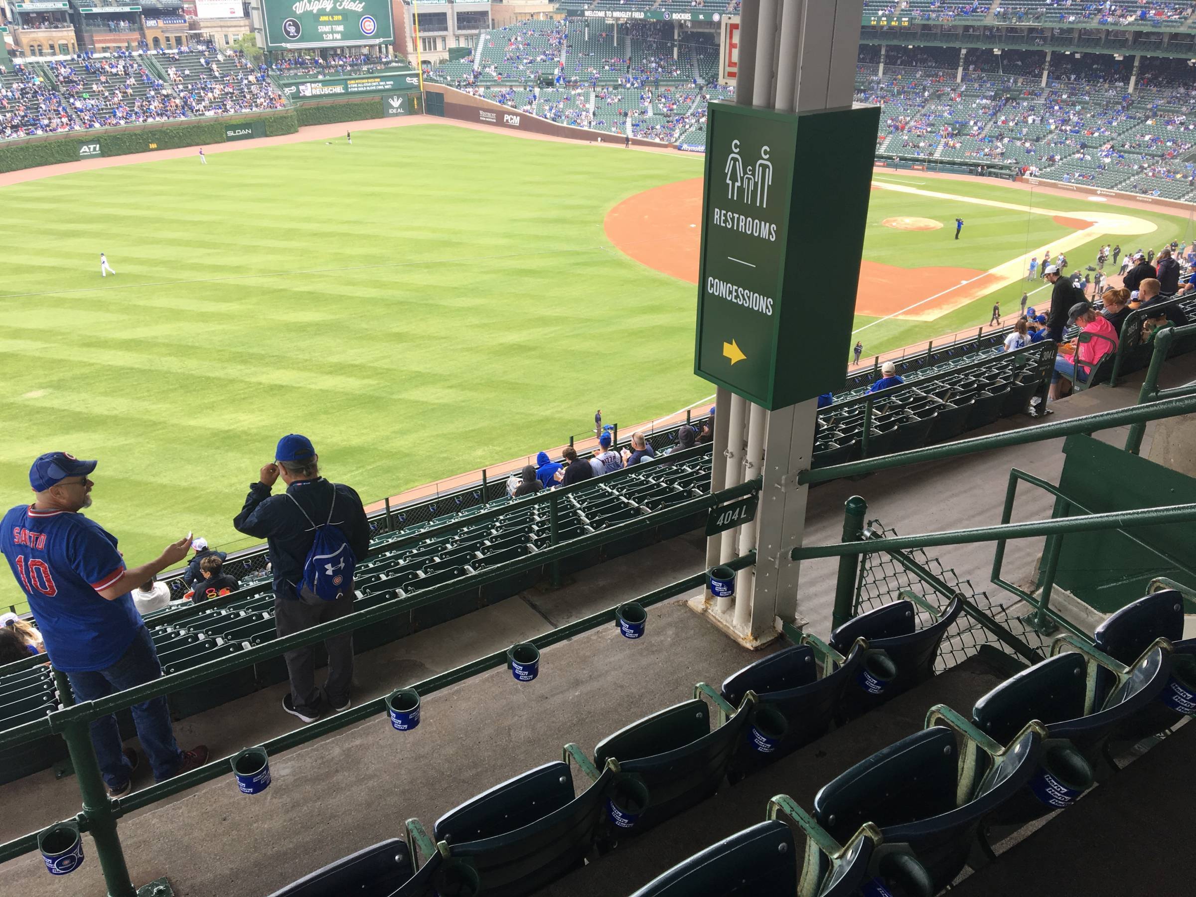 Pole in Section 404L at Wrigley Field