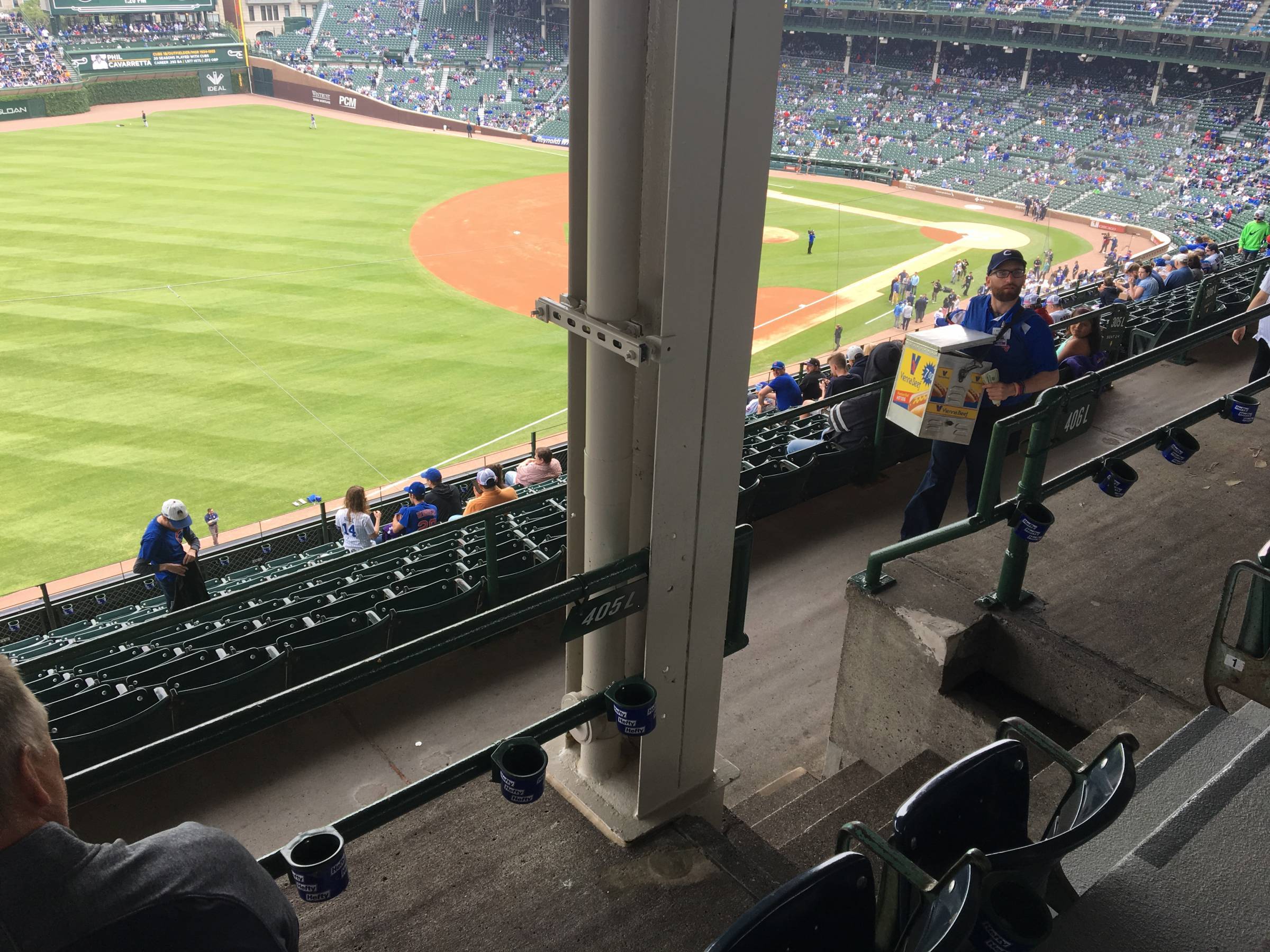 Pole in Section 405L at Wrigley Field
