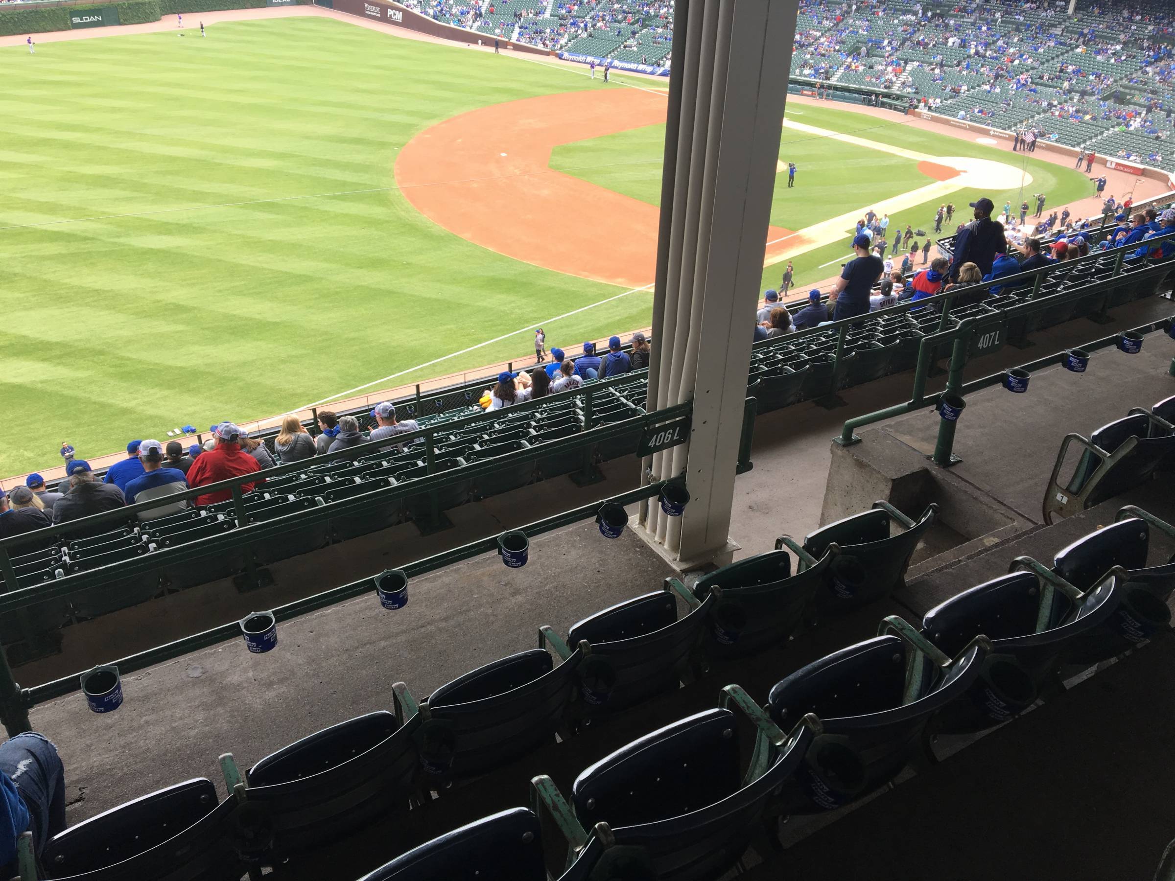 Pole in Section 406L at Wrigley Field Pole in Section 406L at Wrigley Field